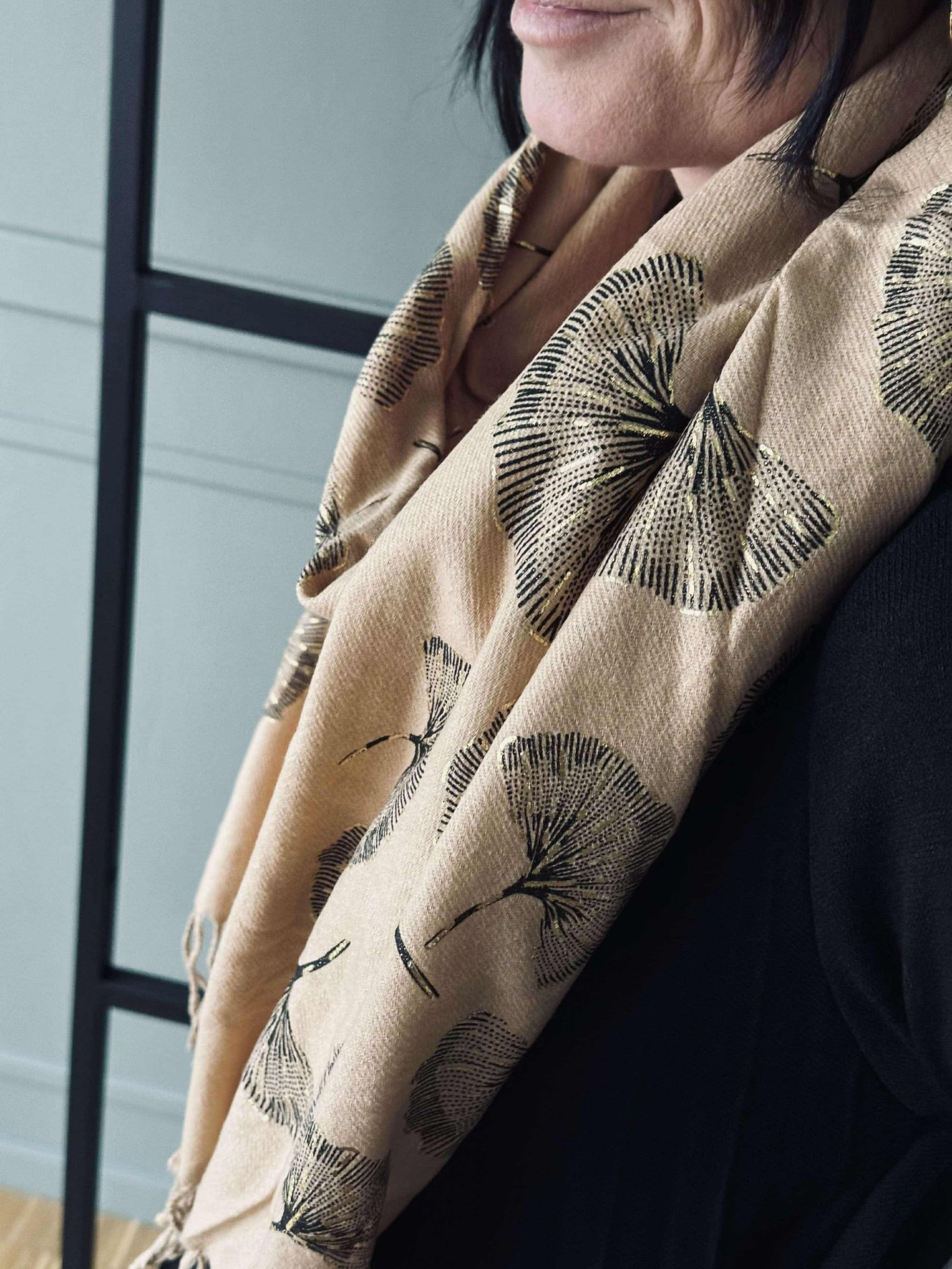 Schal Ginkgo - Beige