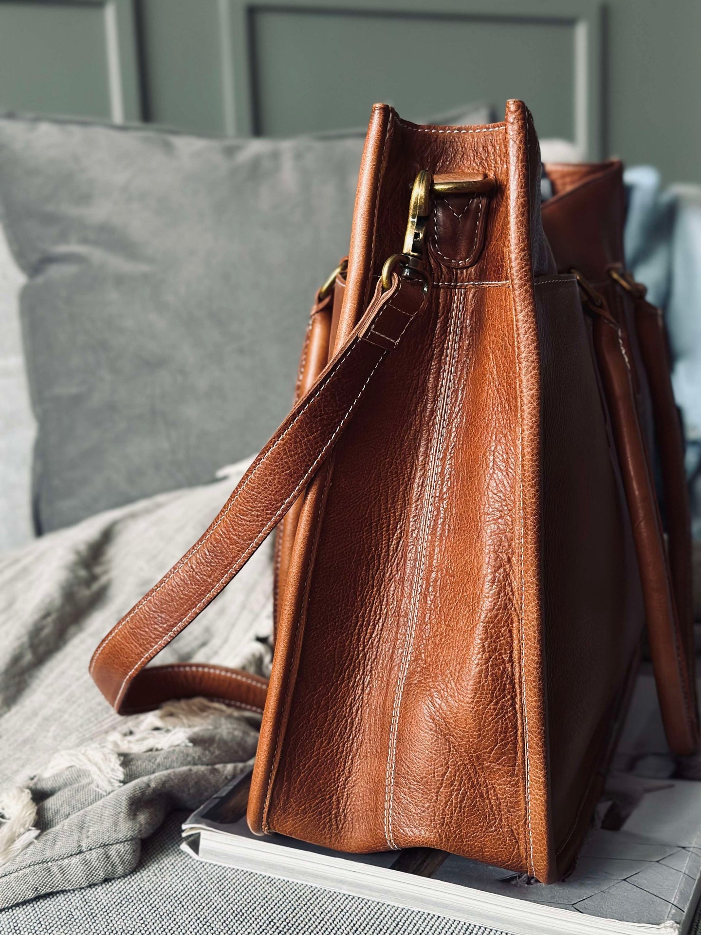 Arbeitstasche - Walnut-Leder