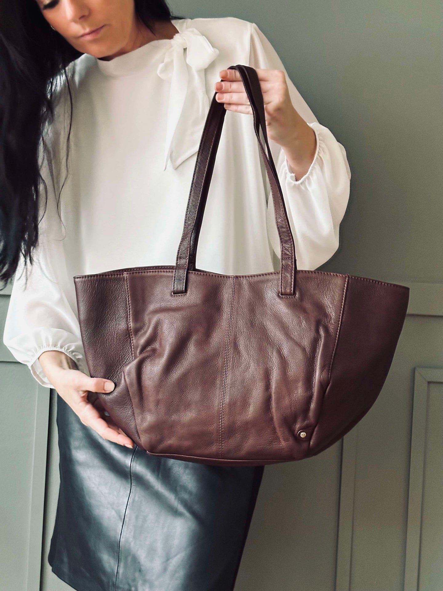 Shopper Aura – Braunes Leder