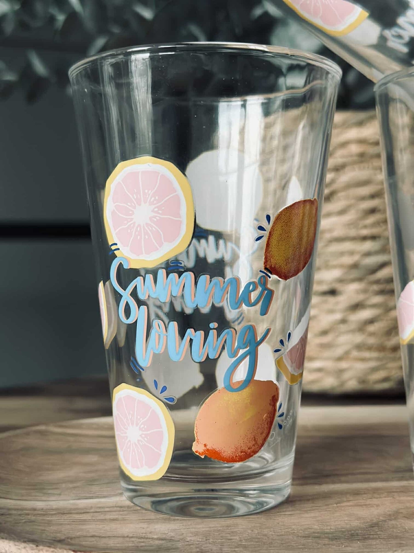 Glas Summer - Set mit 3 Stück.