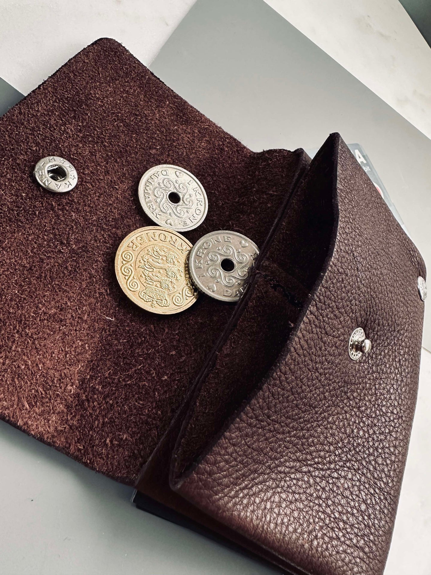 Portemonnaie Aura klein Dunkelbraun