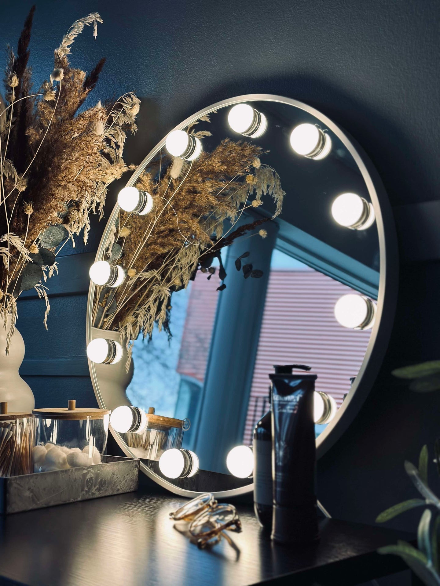 Hollywood Make-up-Spiegel mit Licht - Ø 50 cm