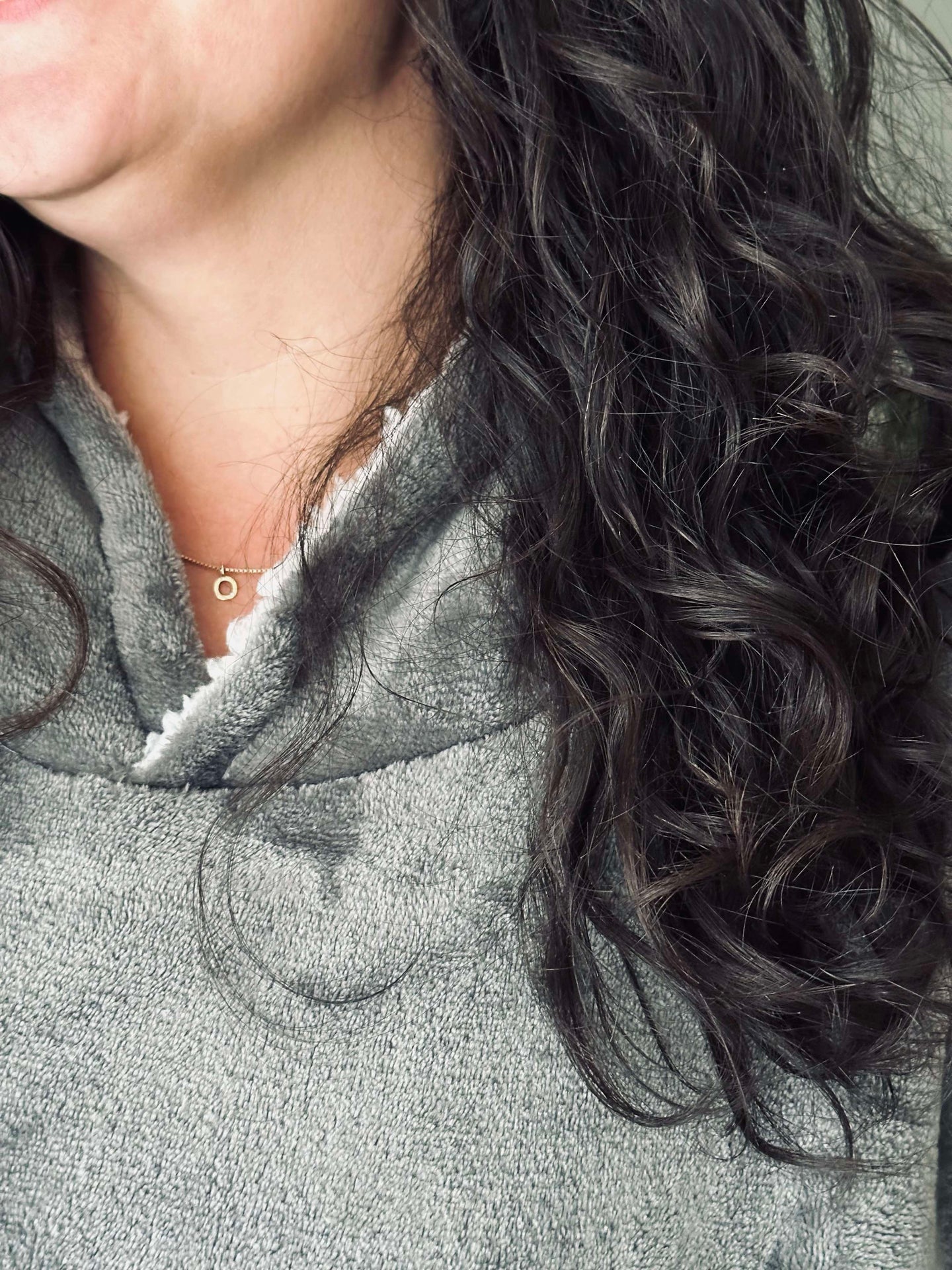 Hoodie Fleece Grau - Oversize