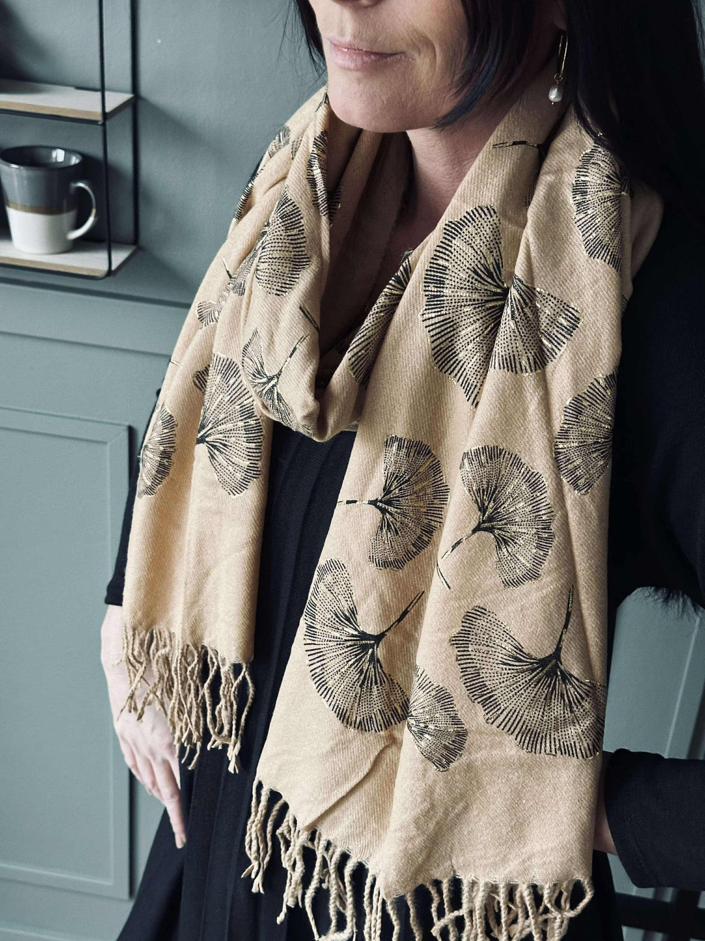 Schal Ginkgo - Beige