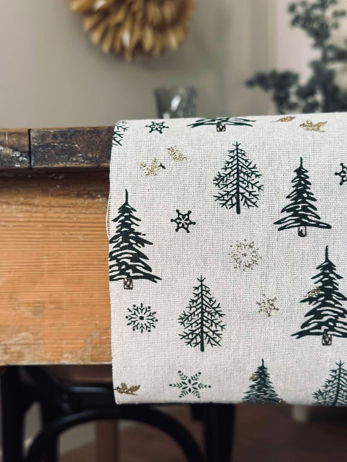 Tischläufer mit Weihnachtsbäumen - 2 Meter