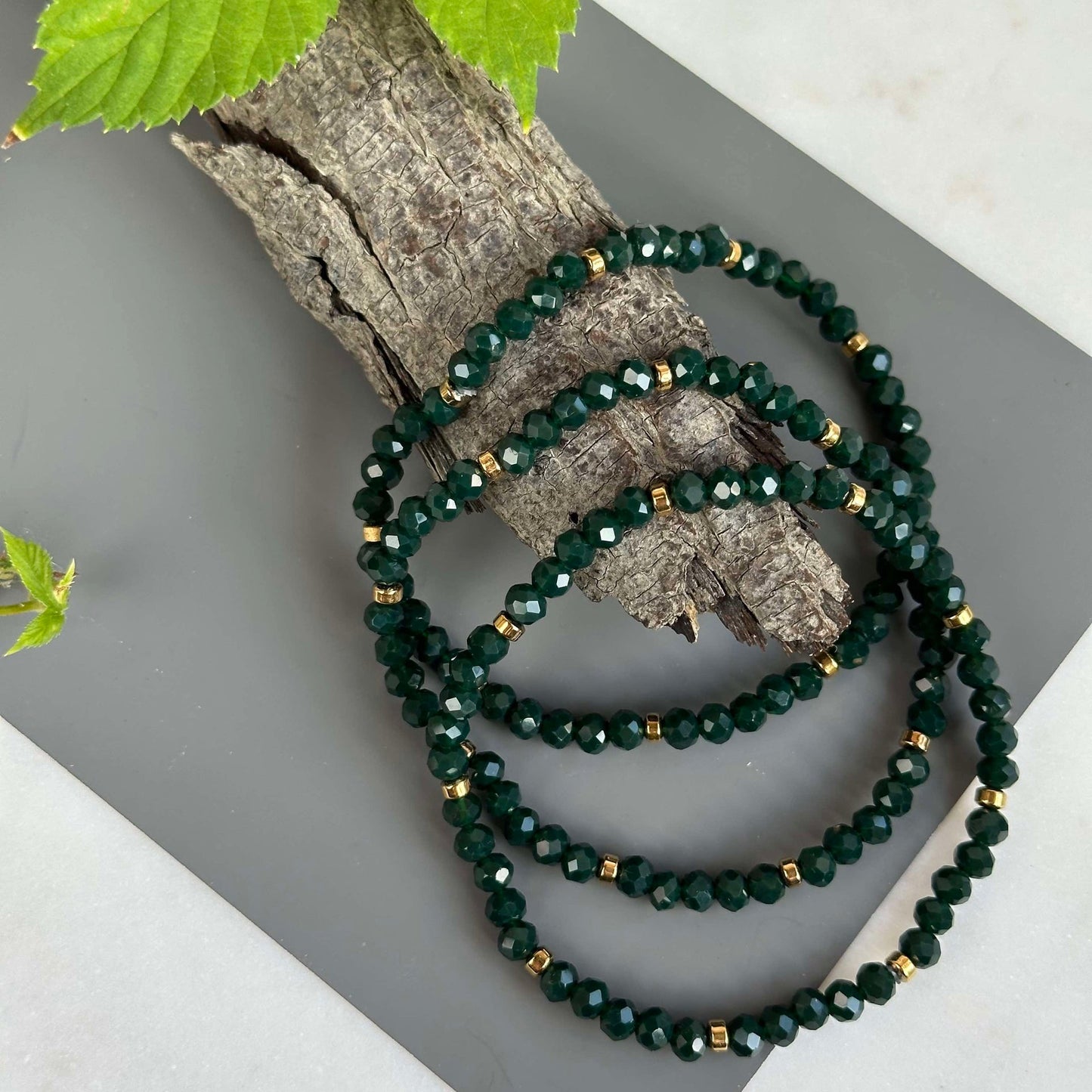 Armband Merle Forest Green - Set mit 3 Stück