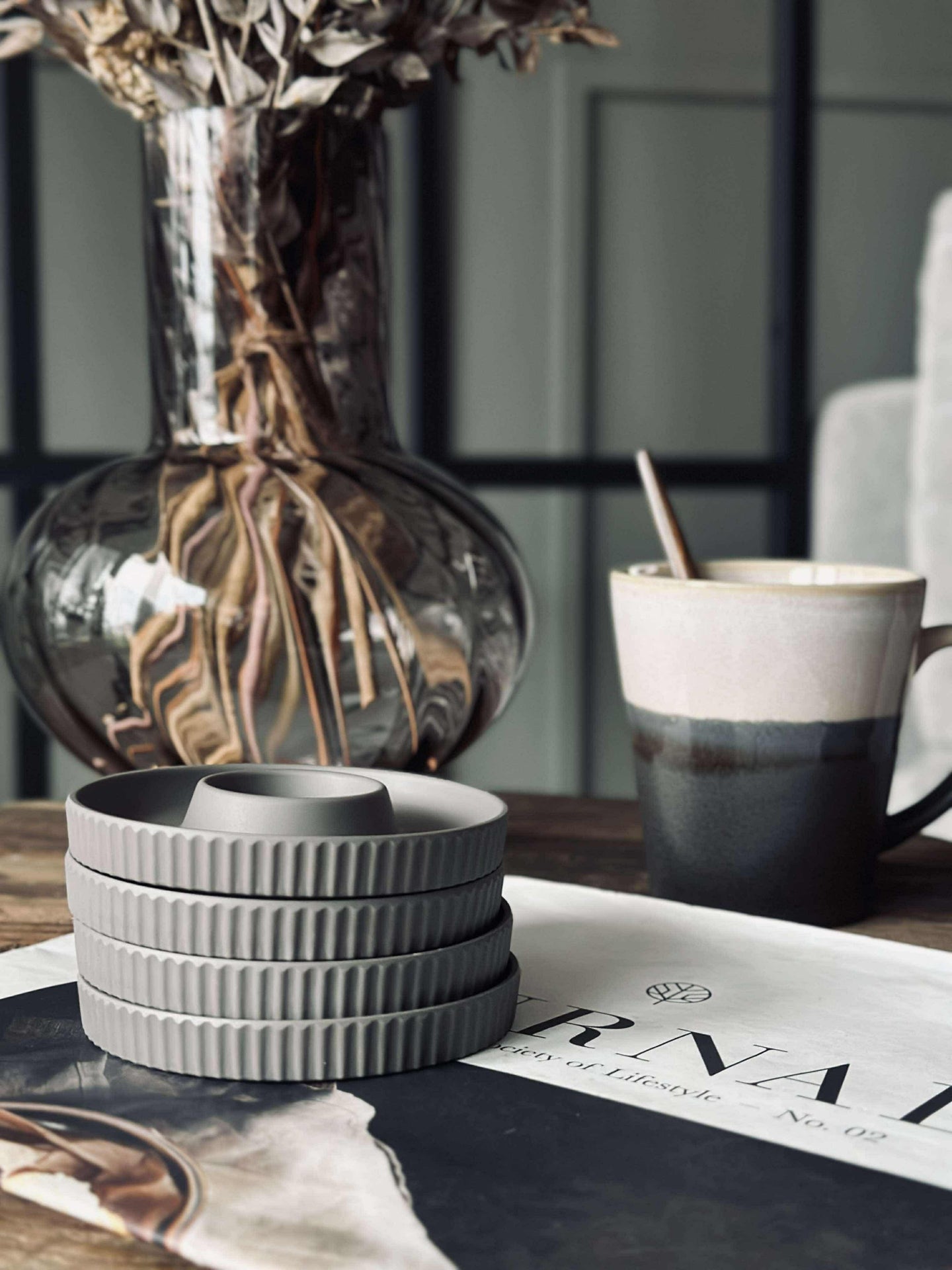 Eierbecher Melamin Taupe - Set mit 4 Stk.