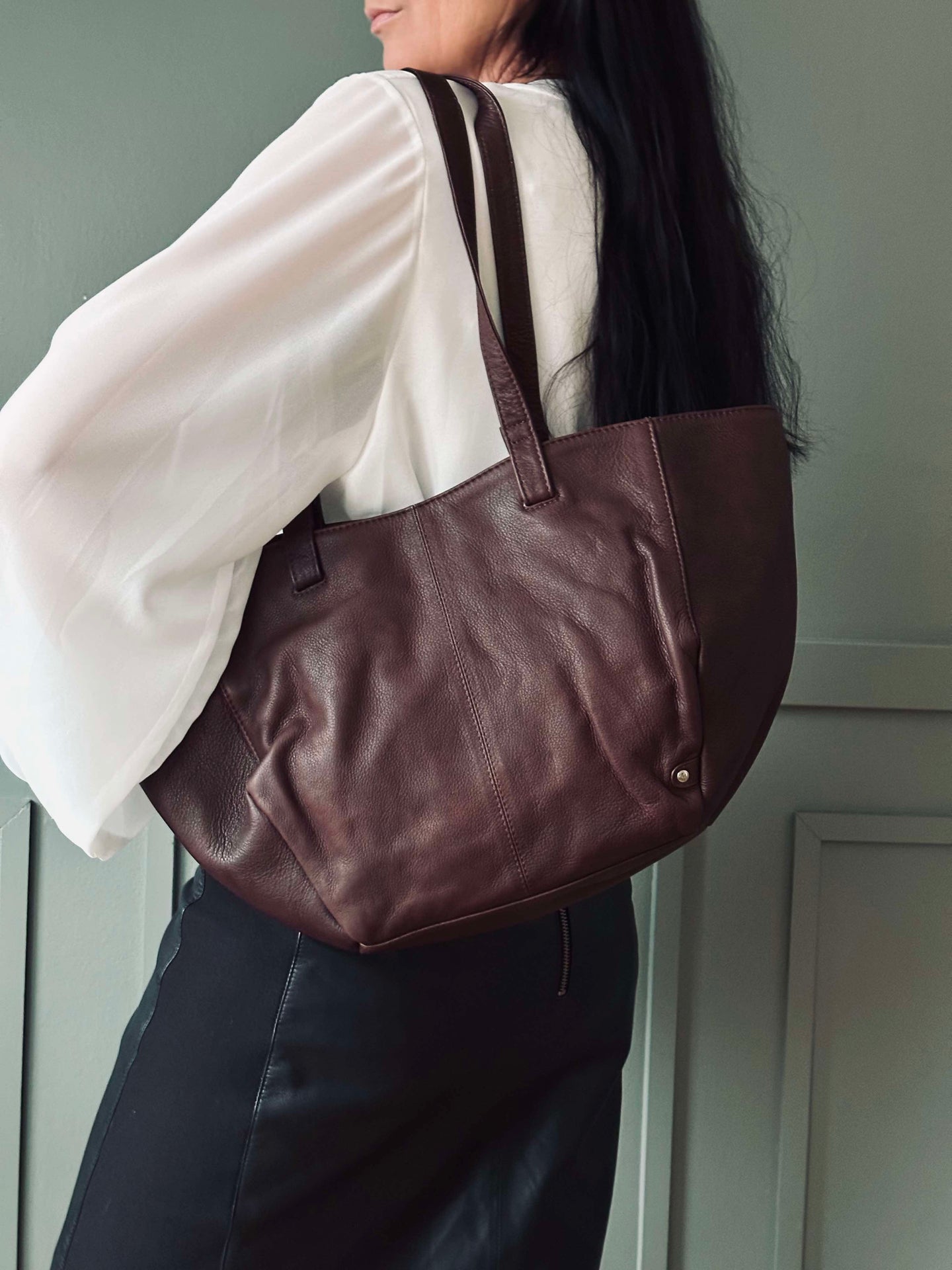 Shopper Aura – Braunes Leder