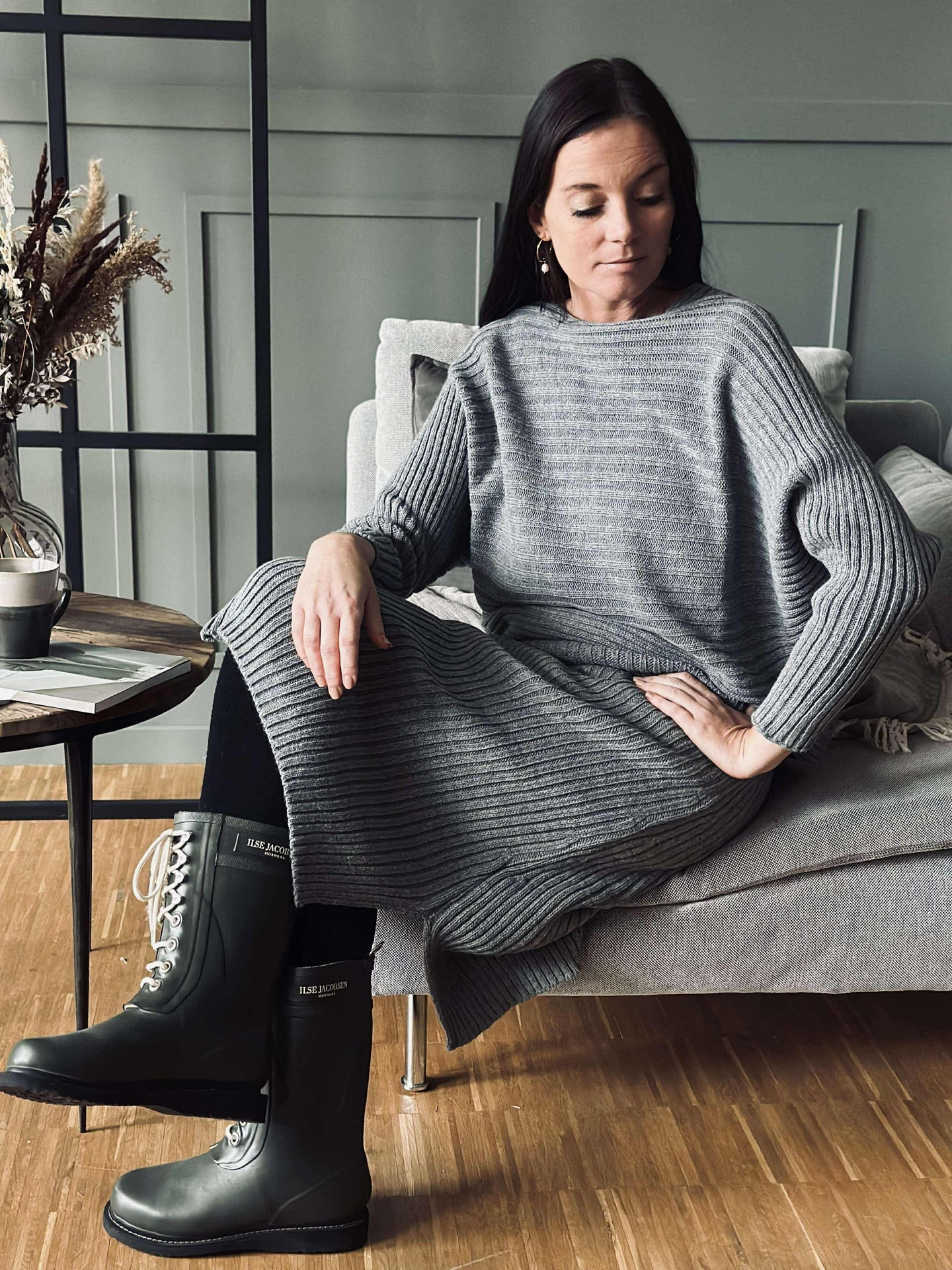 Strickset Clara Grey