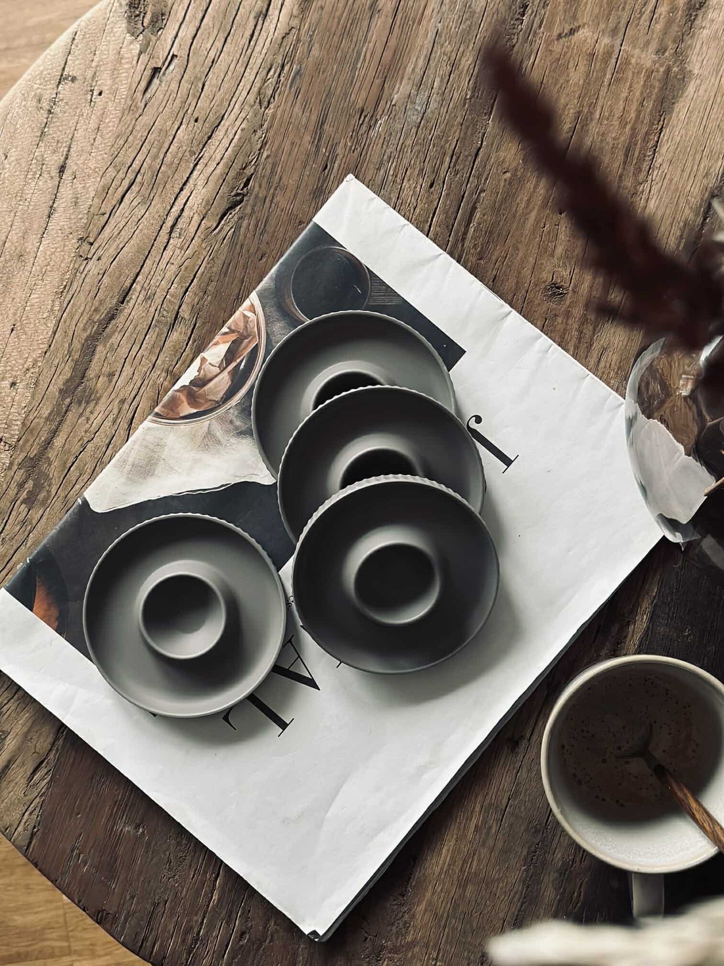 Eierbecher Melamin Taupe - Set mit 4 Stk.