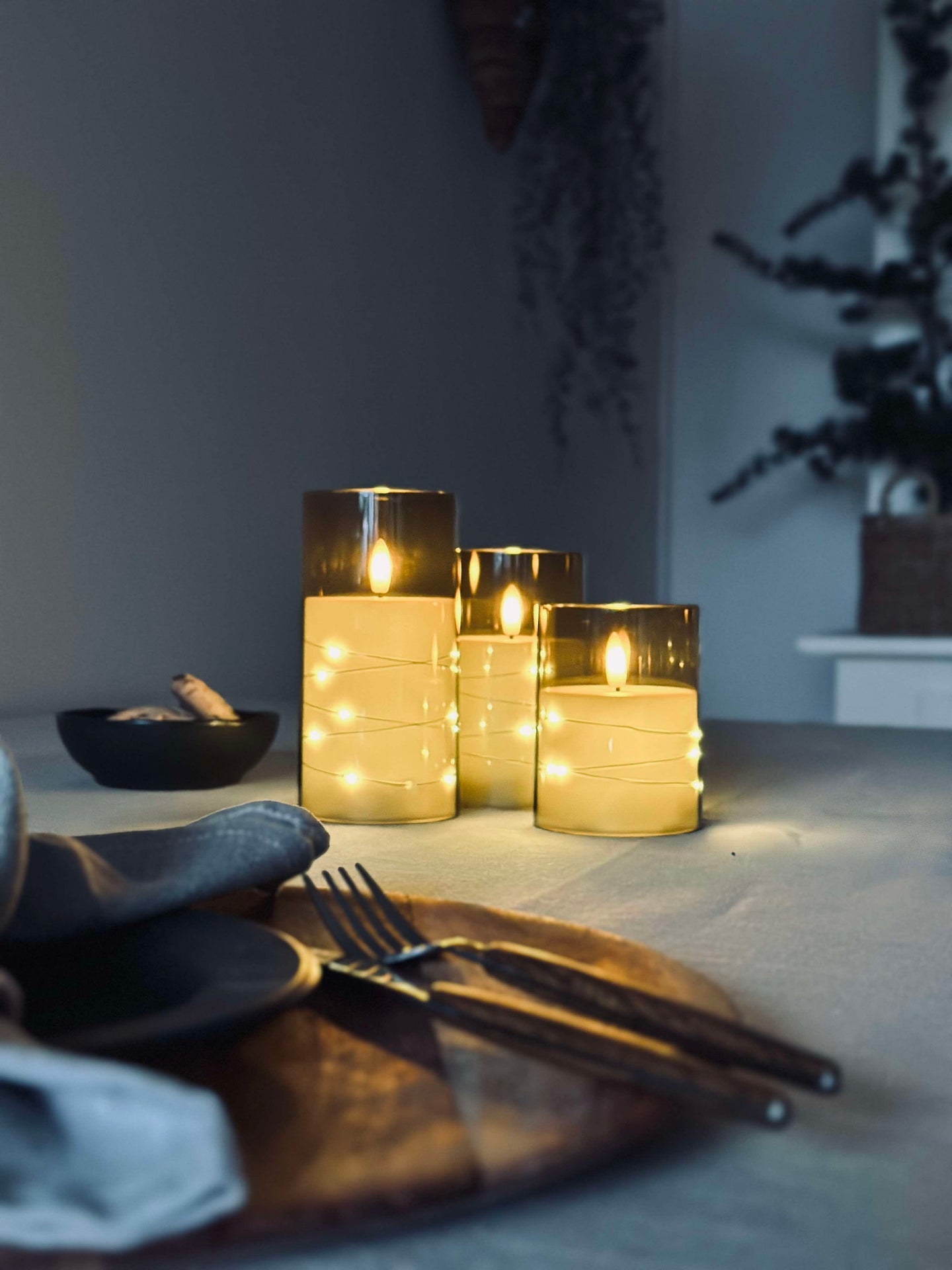 LED-Licht ALMA 3 Stk. mit Fernbedienung