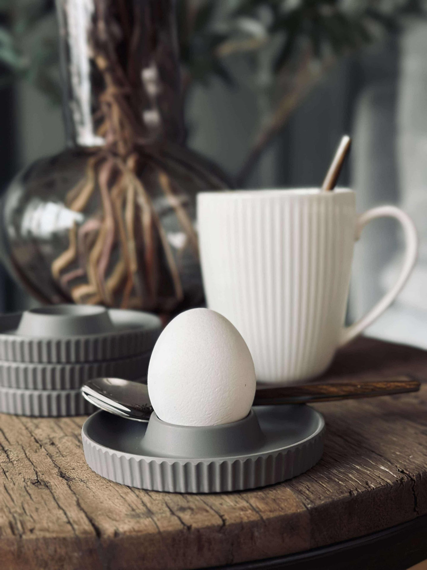 Eierbecher Melamin Taupe - Set mit 4 Stk.