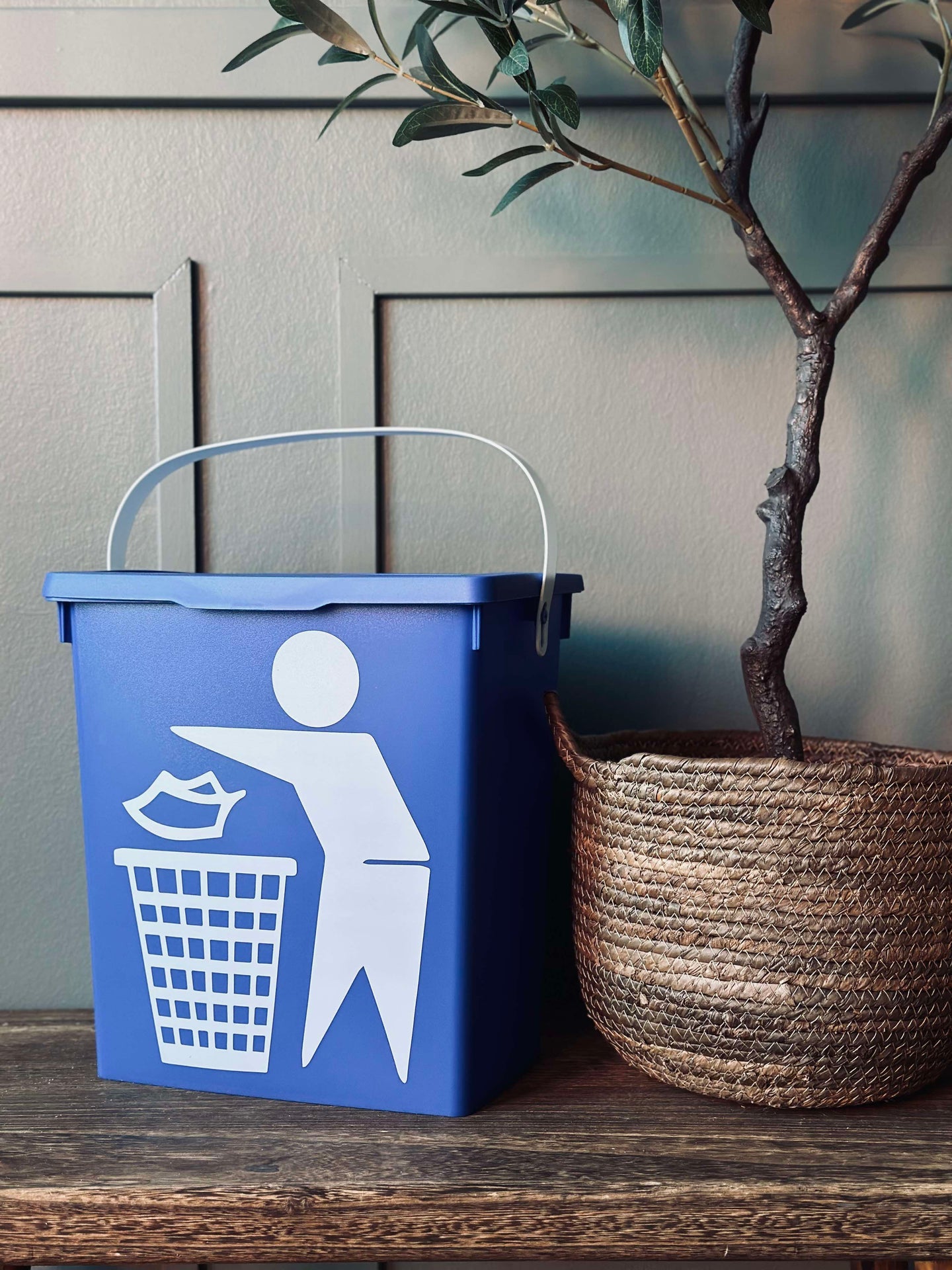 BIO Eimer mit Deckel 12 Liter - BLAU