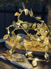 Lichterkette mit Blättern - Gold