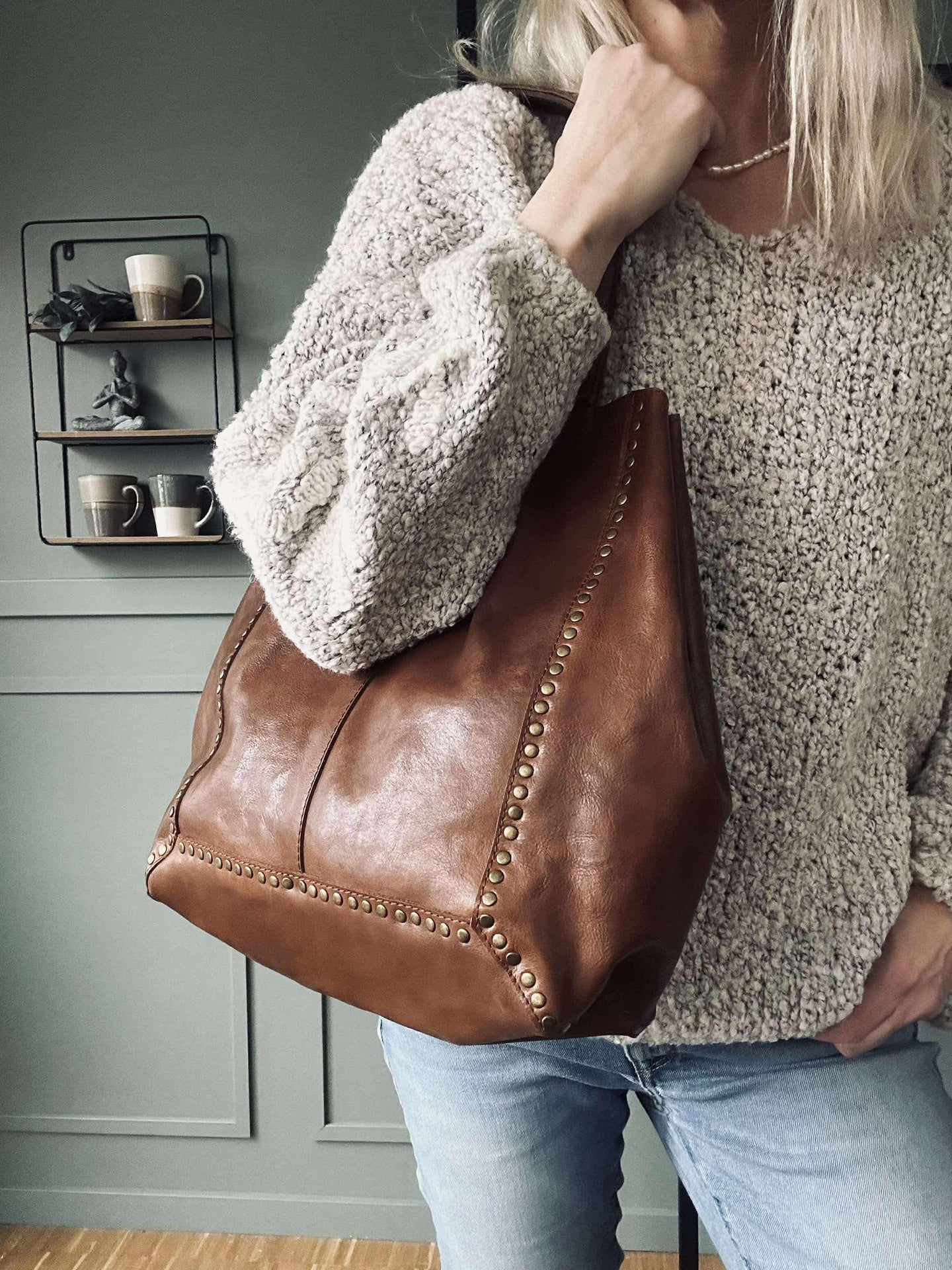 Shopper Raw Vintage cognac
