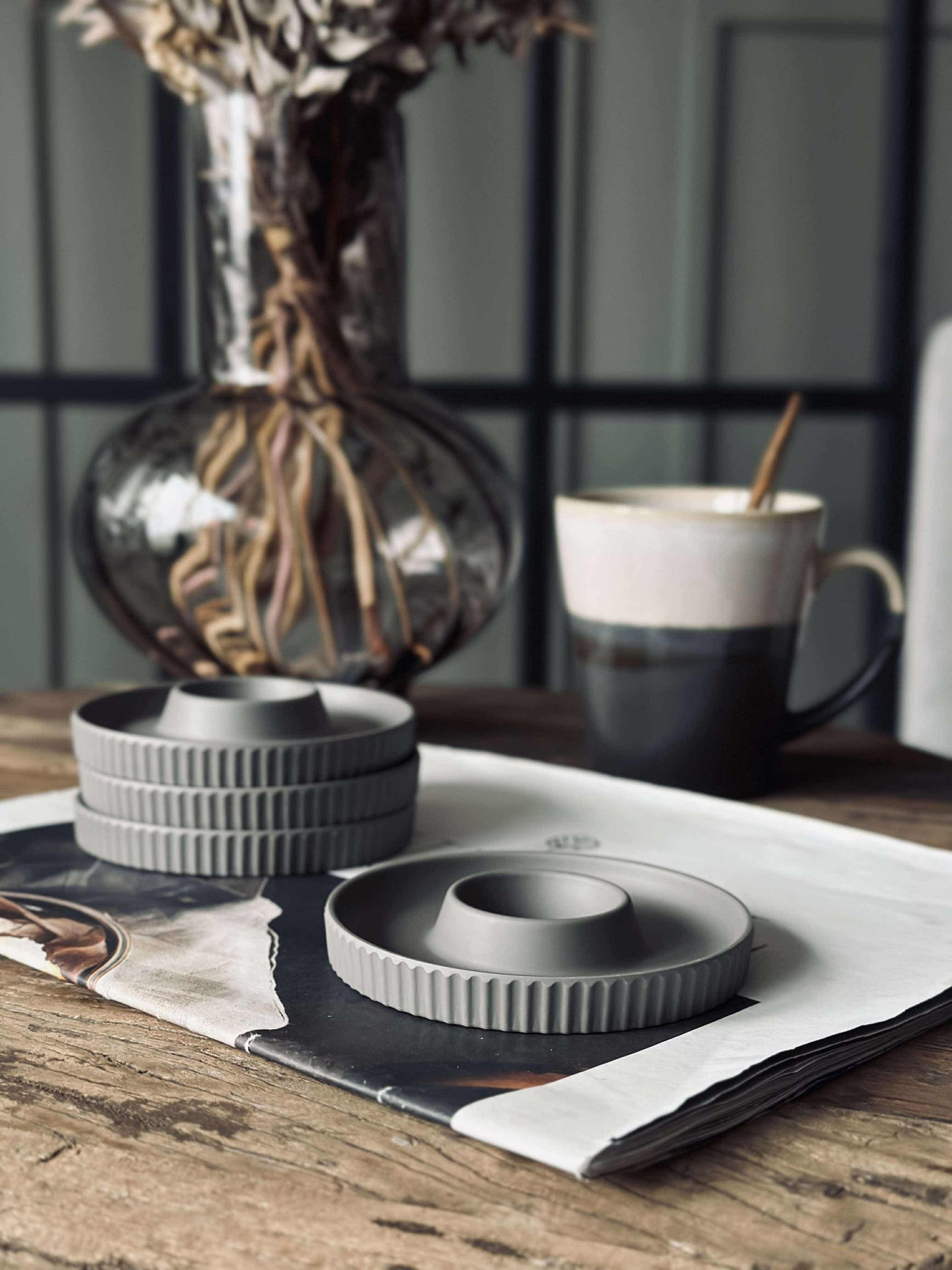 Eierbecher Melamin Taupe - Set mit 4 Stk.