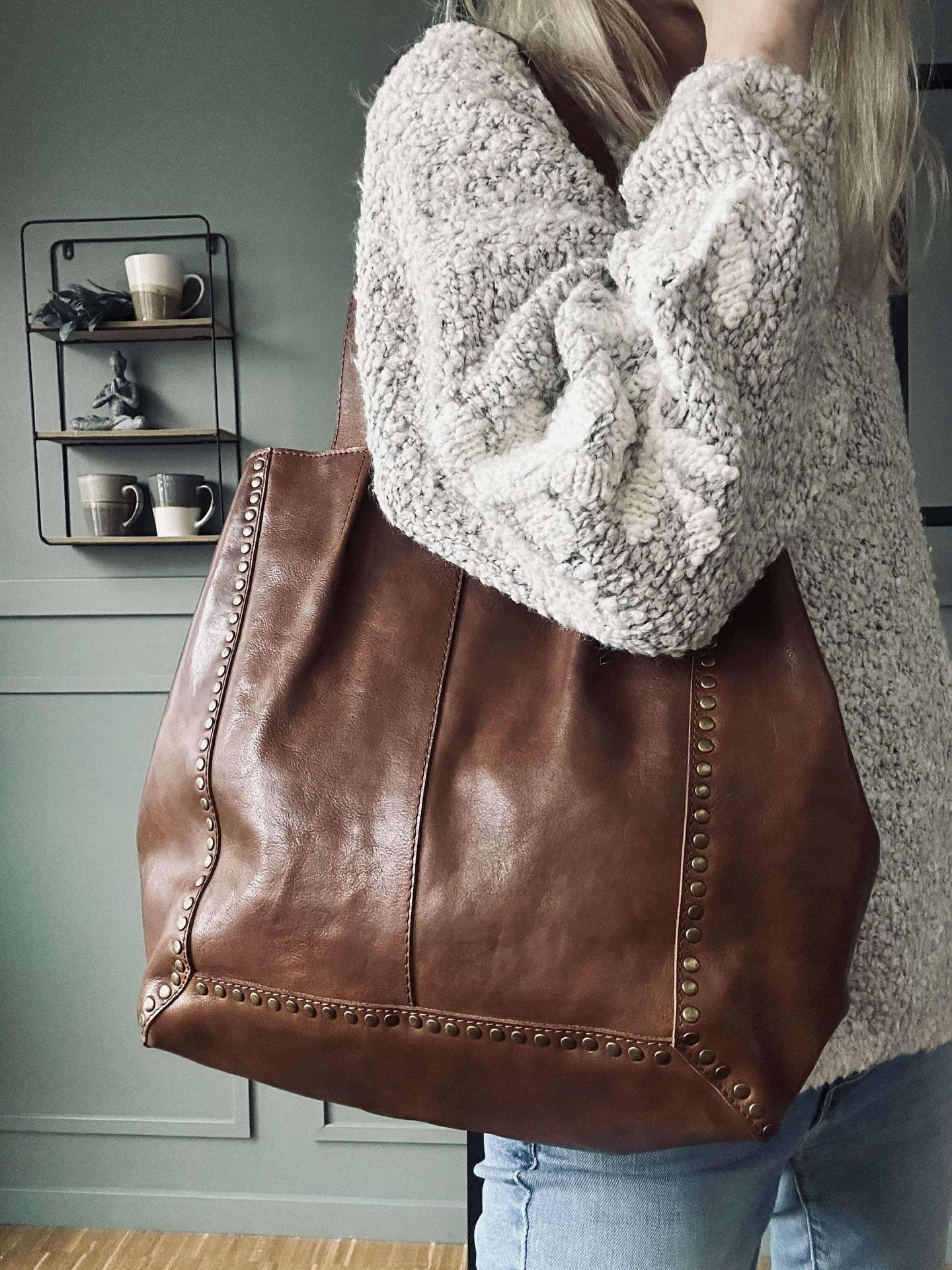 Shopper Raw Vintage cognac