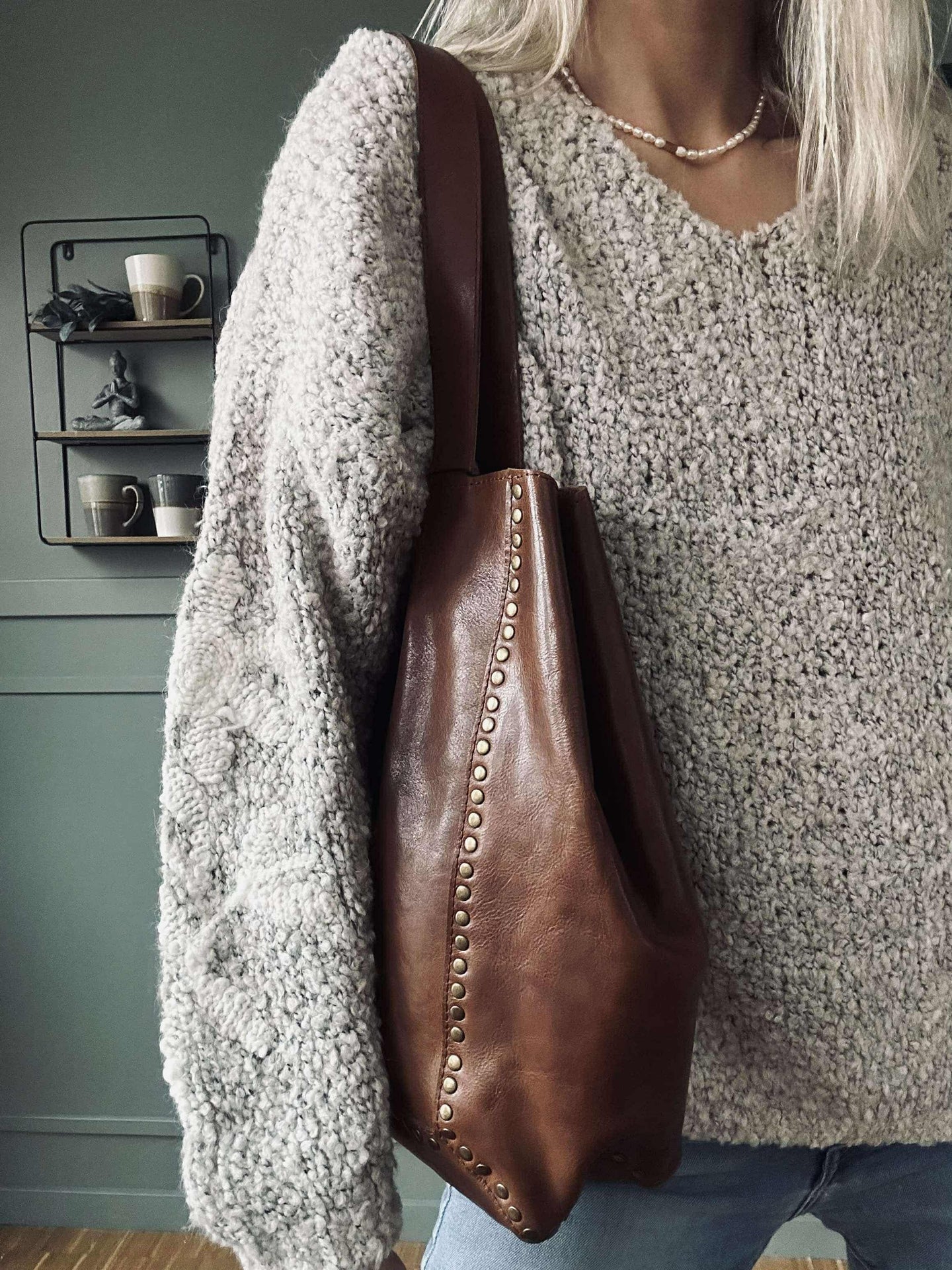 Shopper Raw Vintage cognac