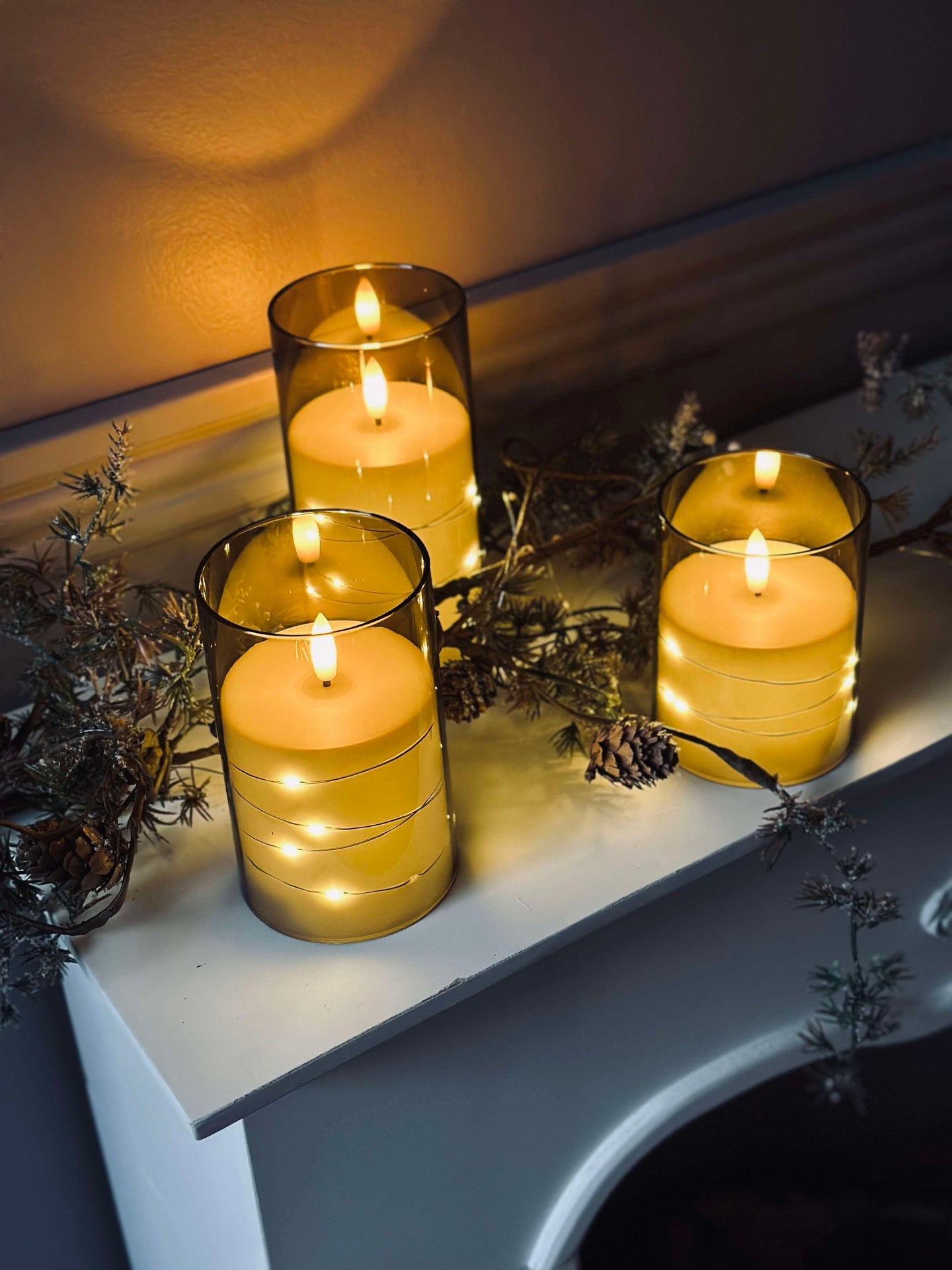 LED-Licht ALMA 3 Stk. mit Fernbedienung