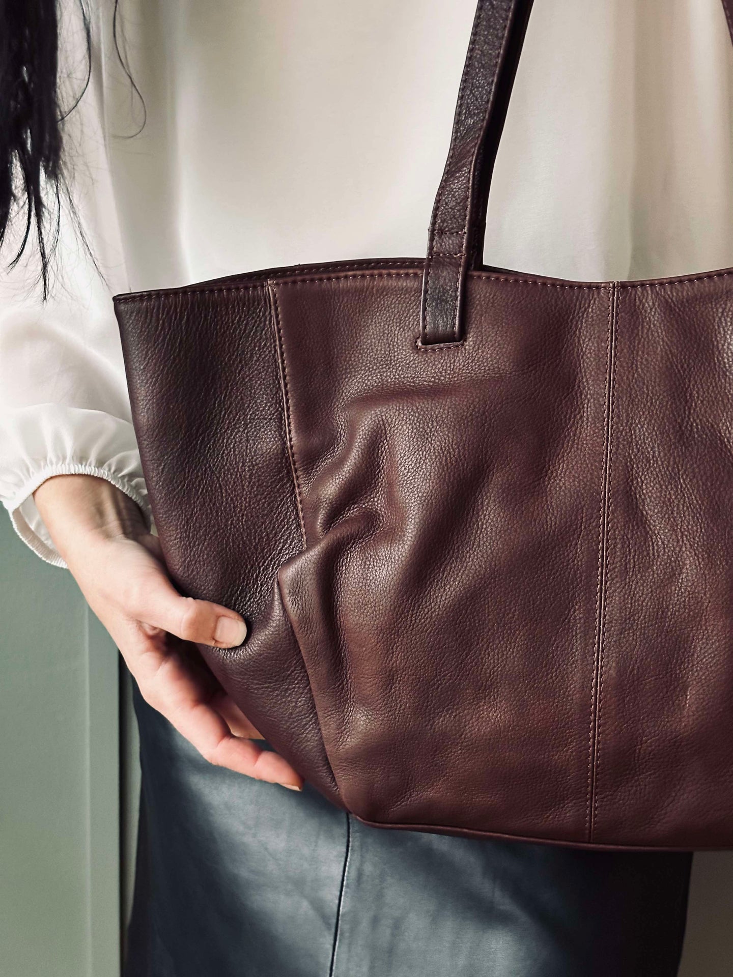 Shopper Aura – Braunes Leder