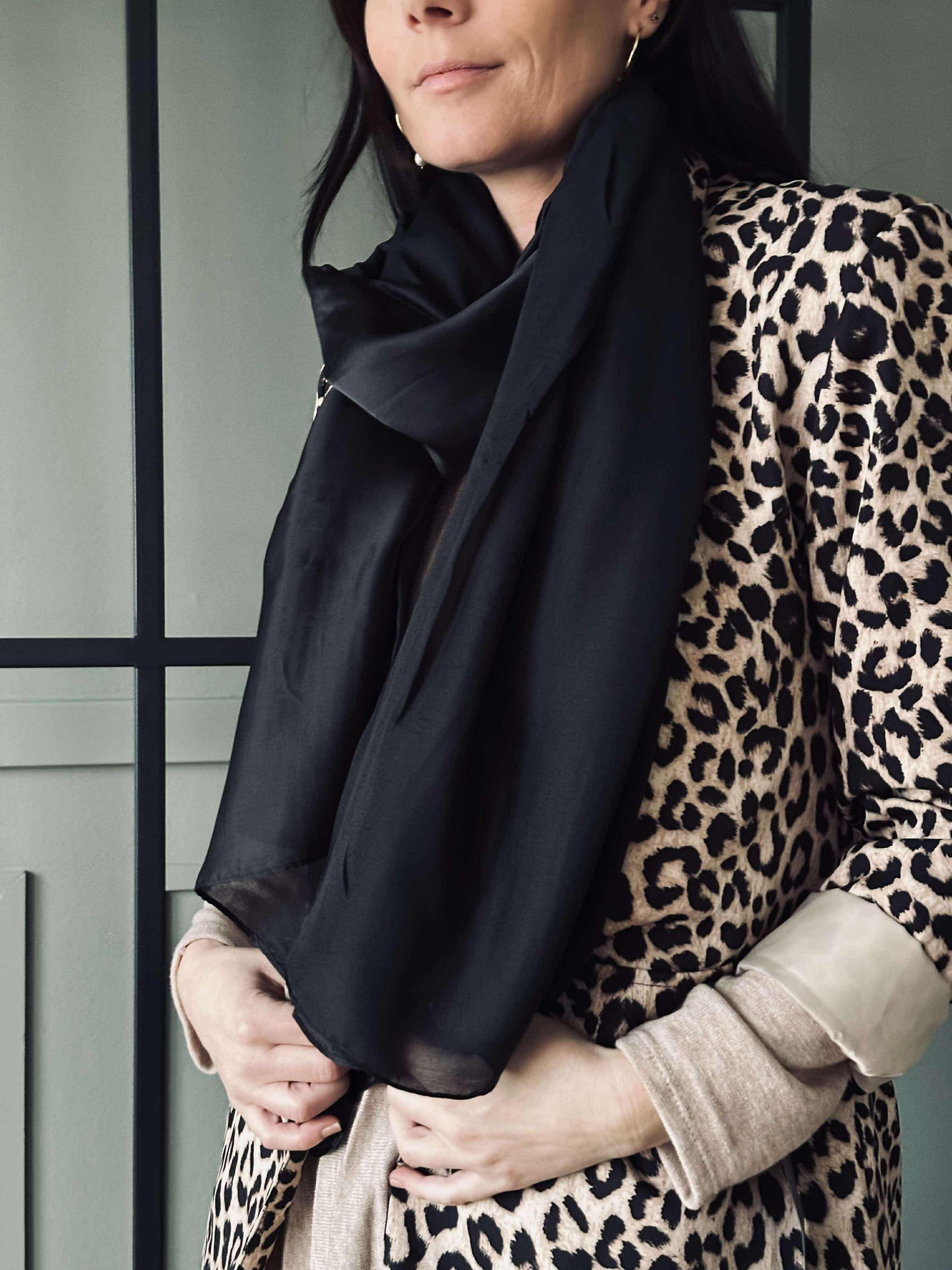 Schal Silky Black