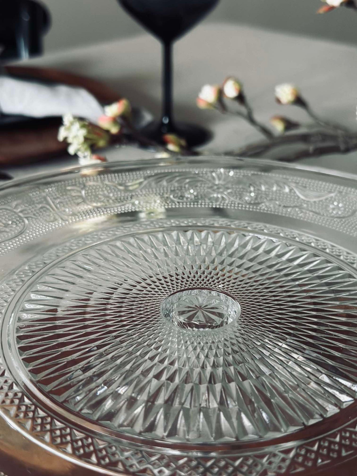 Kuchenplatte aus Glas 25 cm