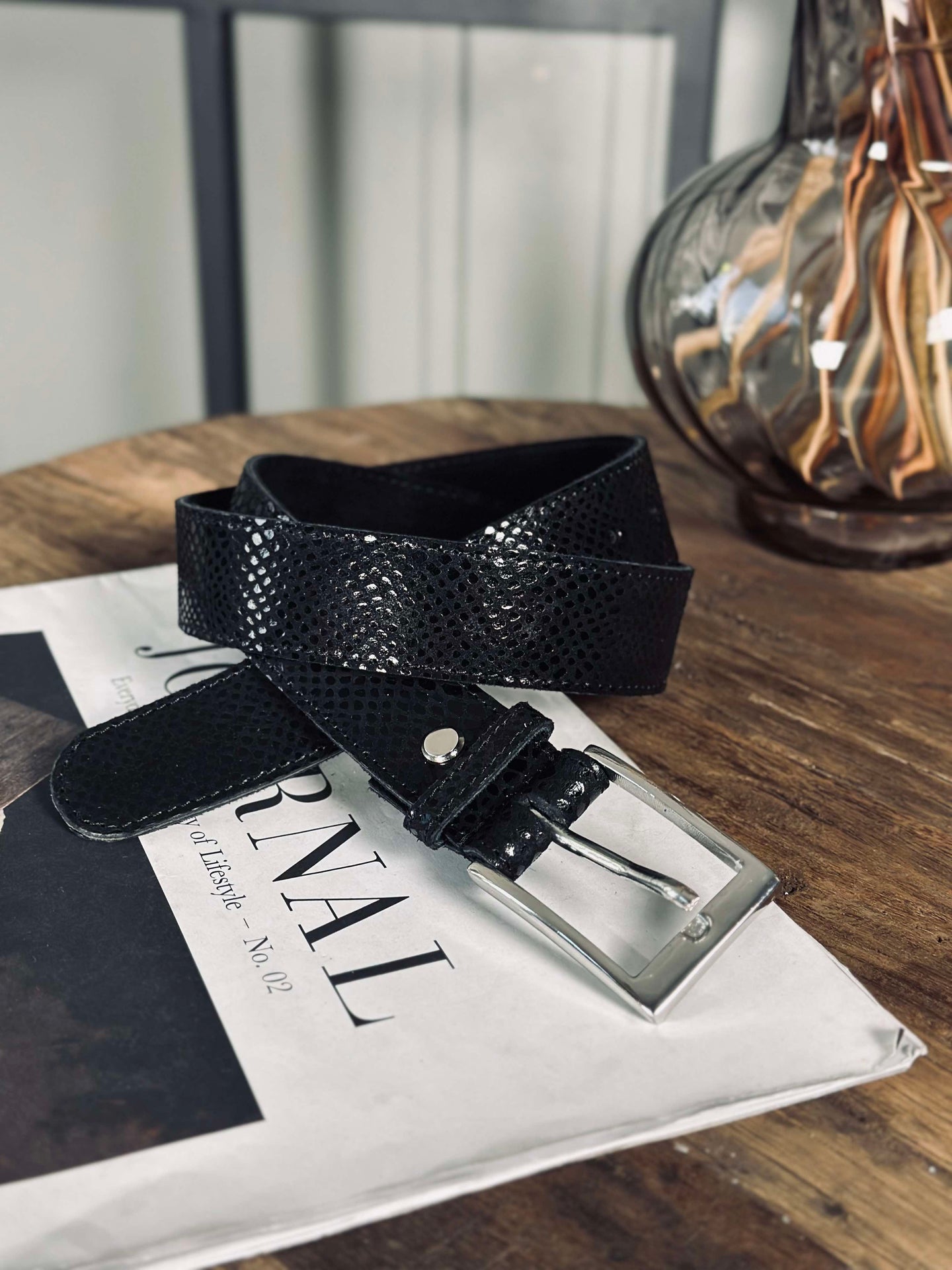 Gürtel Alba - Black Croco
