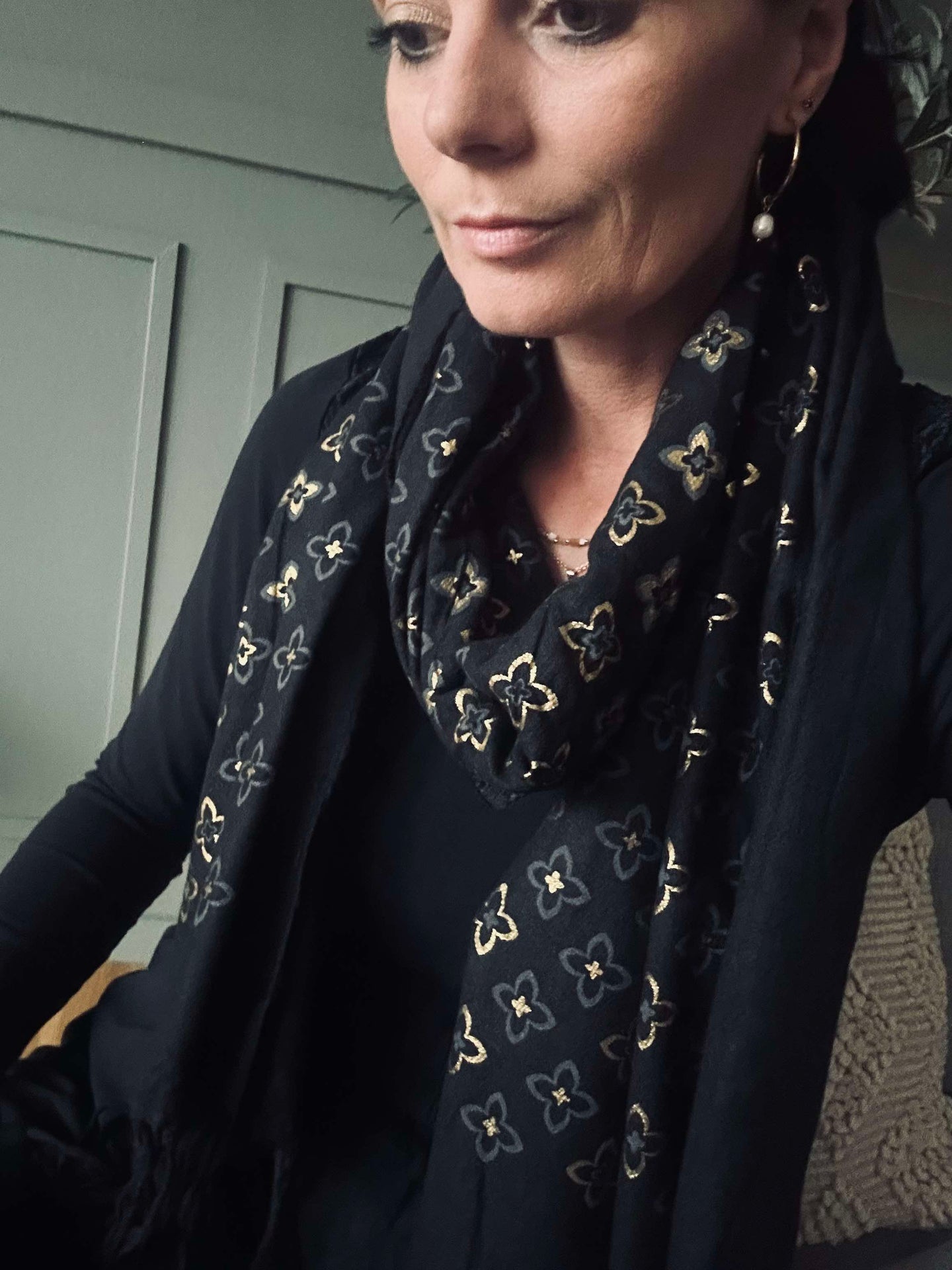 Schal - Black / Gold