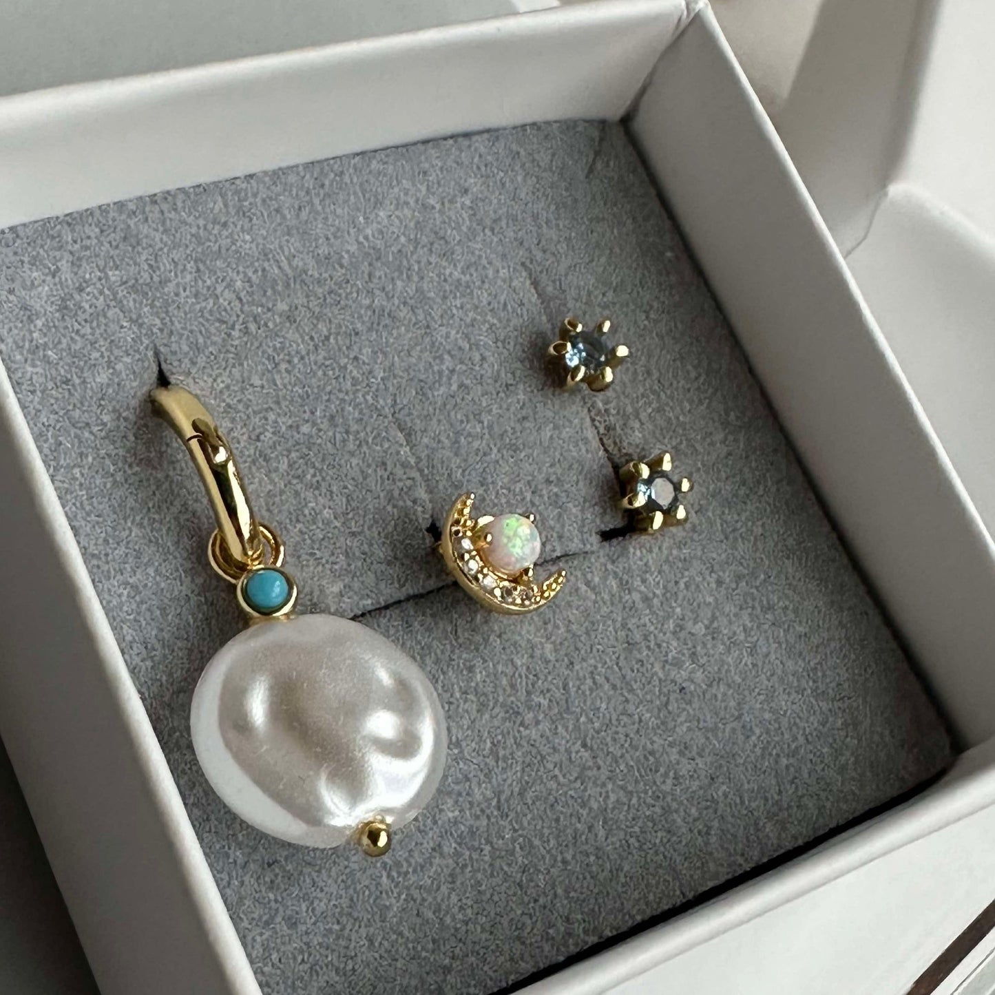 Mix box OLYMPIA mit 4 Ohrringen - Sterlingsilber