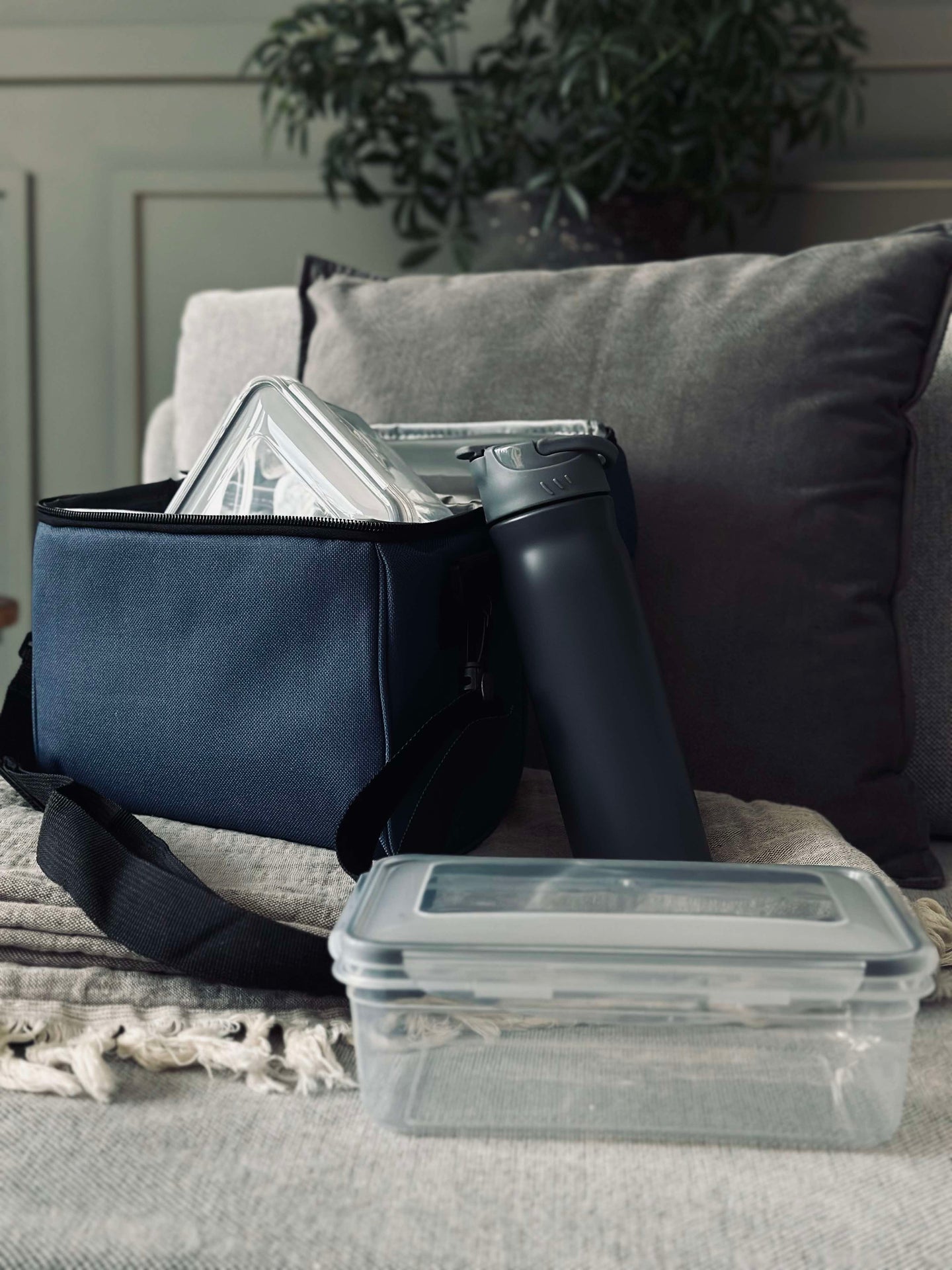 Kühltasche mit Inhalt - Blau