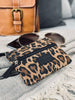 Geldbörse Dunkel Leopard Veloursleder