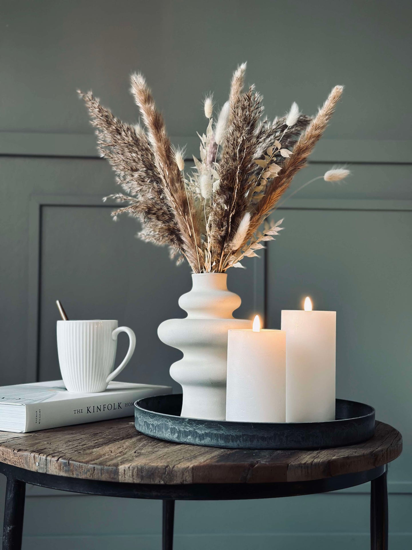 Gedrehte Keramikvase – 2er-Set
