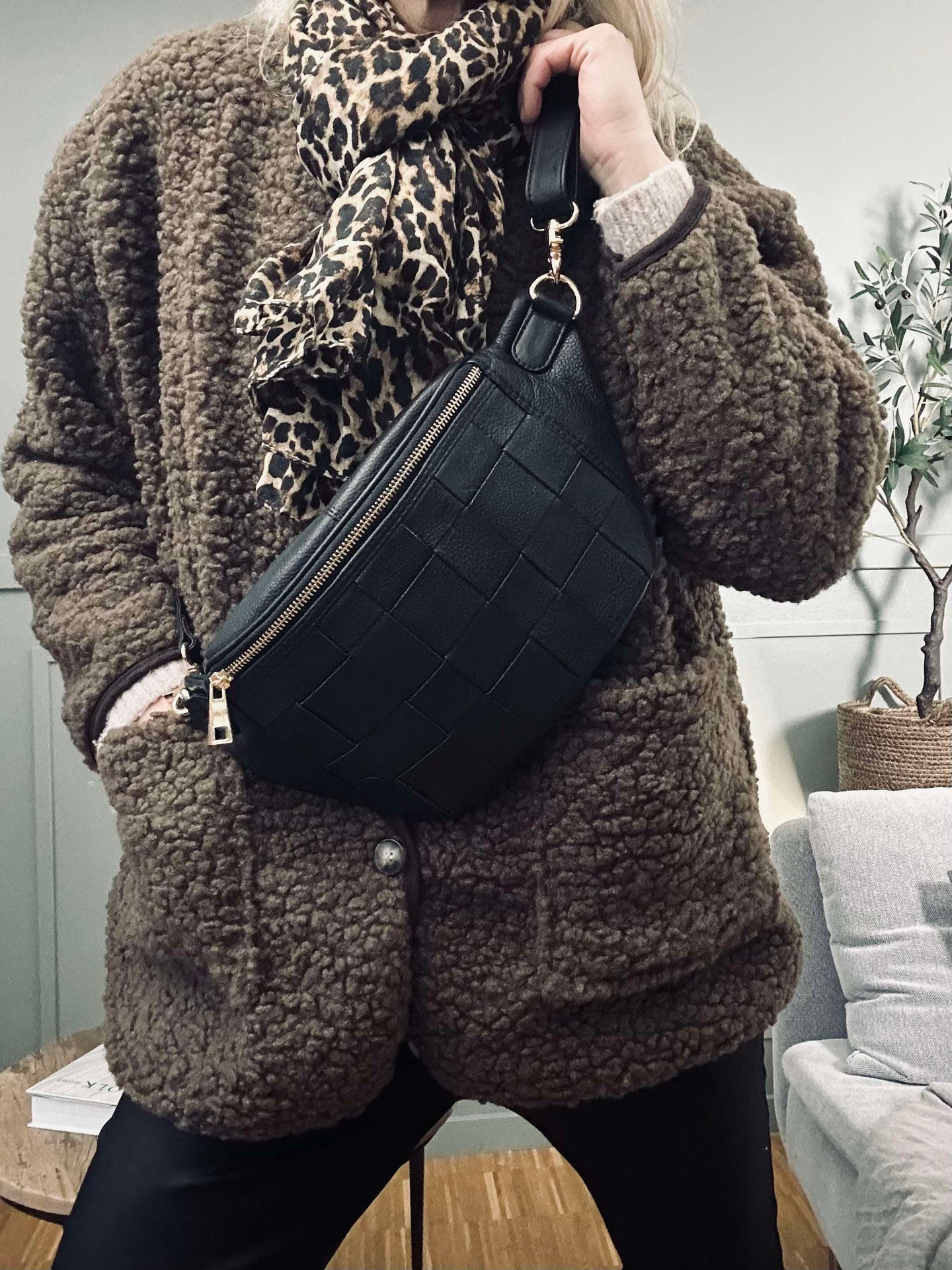 Jacke Lucile Brown Teddy
