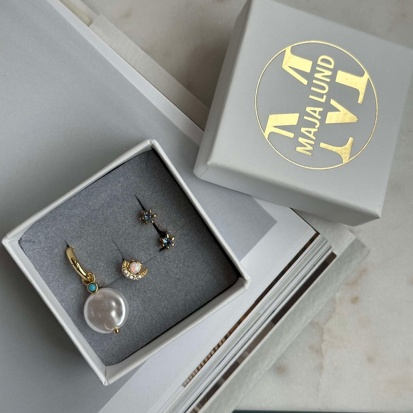 Mix box OLYMPIA mit 4 Ohrringen - Sterlingsilber