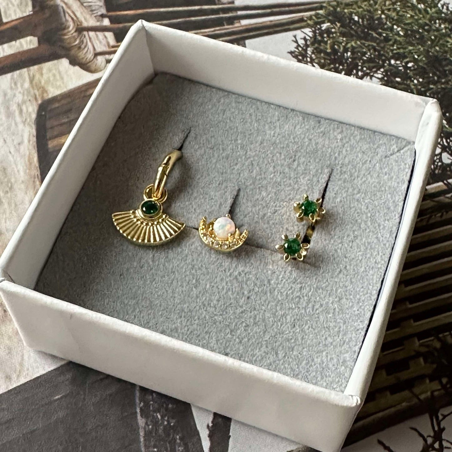 Mix box TULISA mit 4 Ohrringen - Sterling-Silber