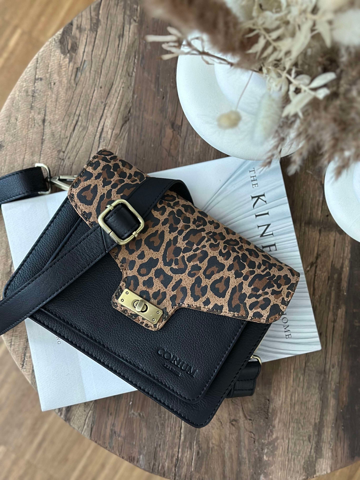 Crossover boxbag - Dark leopard