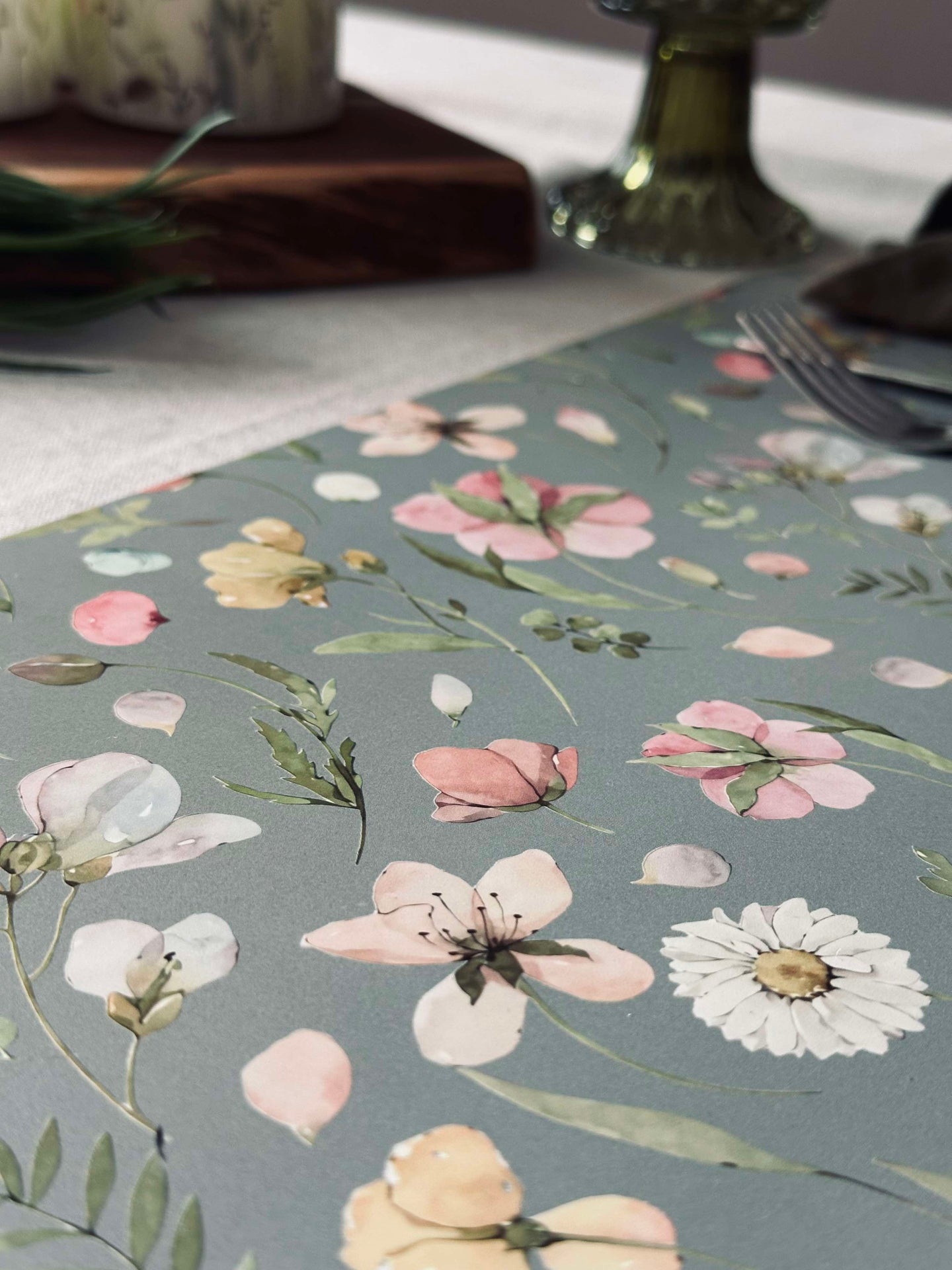 Platzset Flora - Grau
