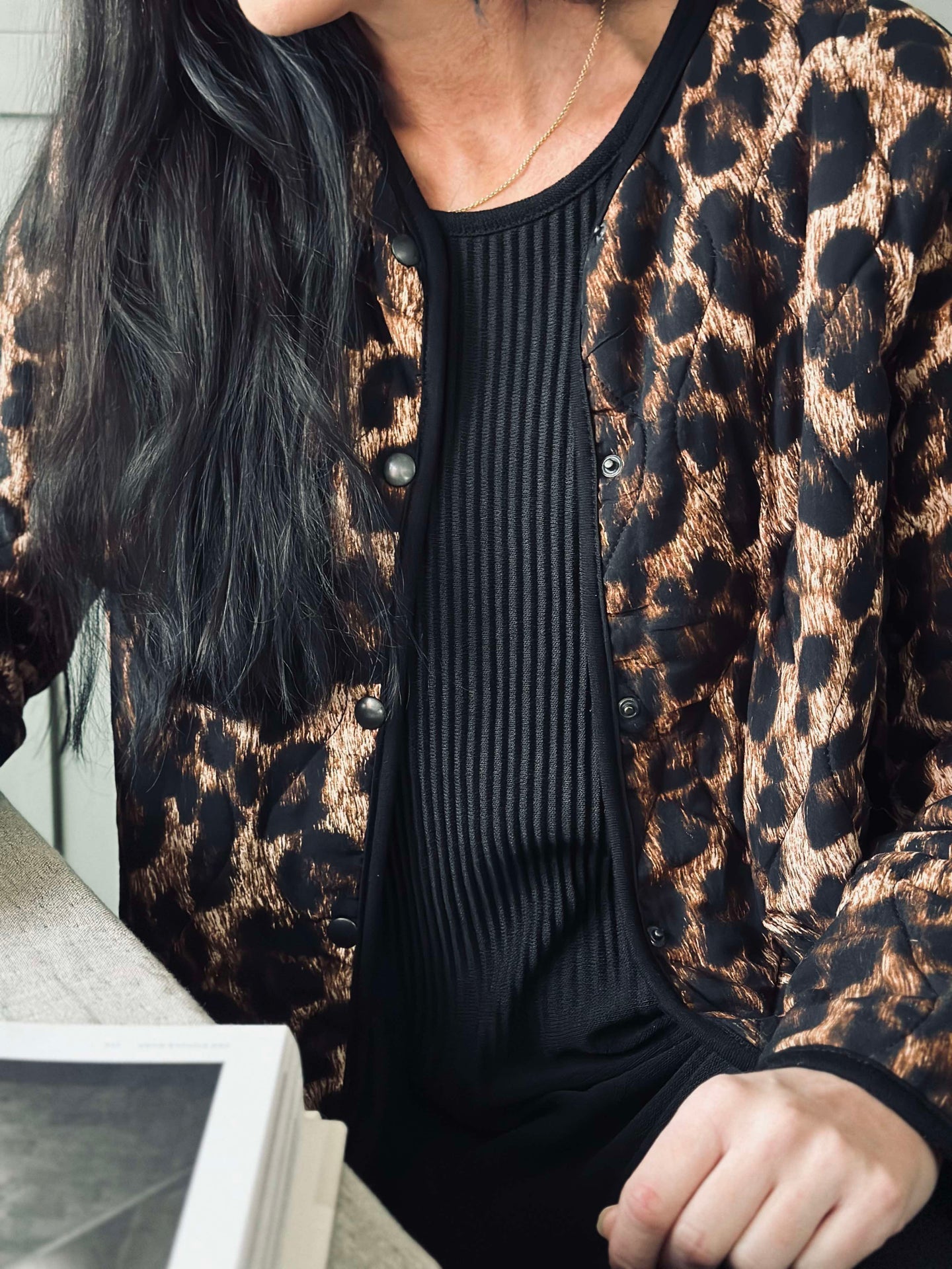 Jacke Quilt Leopard