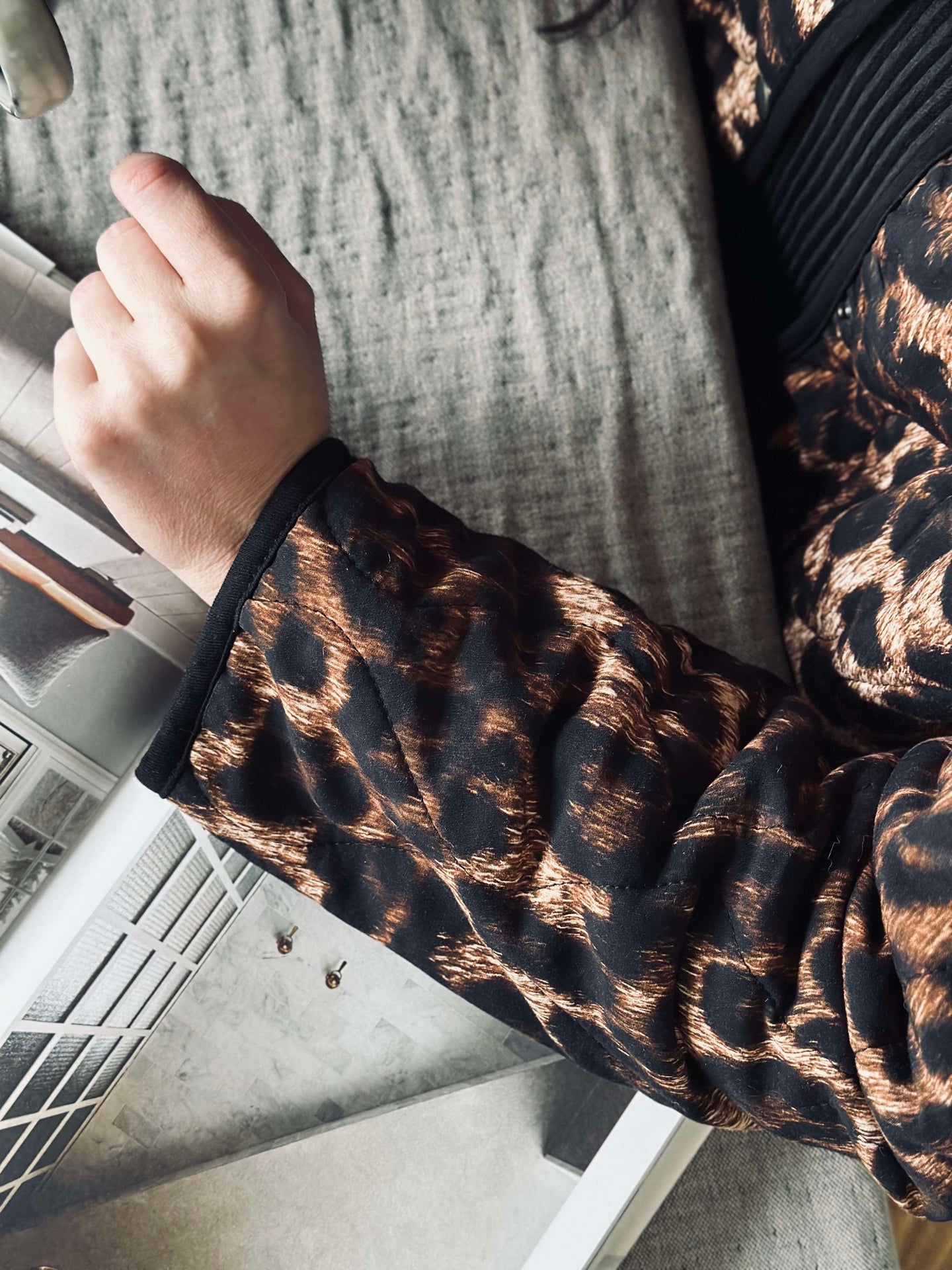 Jacke Quilt Leopard