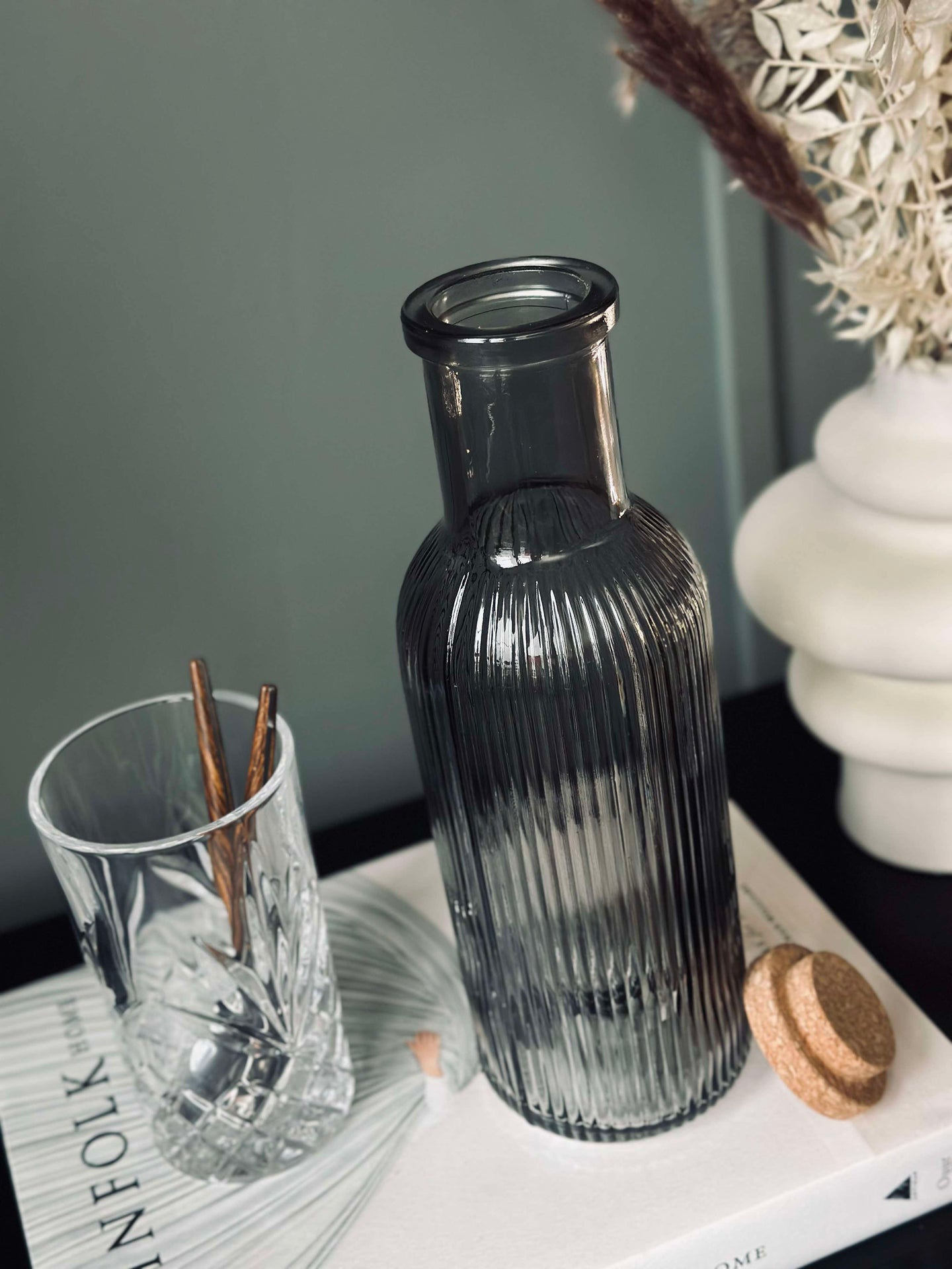 Wasserflasche mit Korkverschluss – Stone 1 l