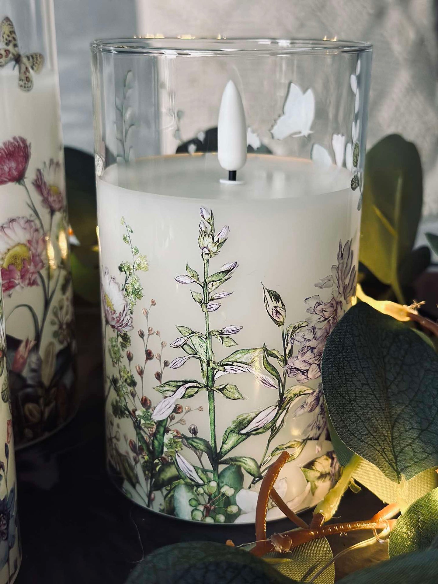 LED FLORA Cylinder – Set mit 3 Stück und Fernbedienung