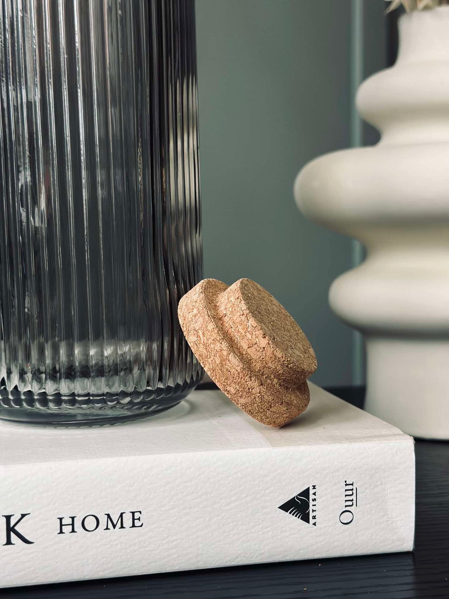 Wasserflasche mit Korkverschluss – Stone 1 l
