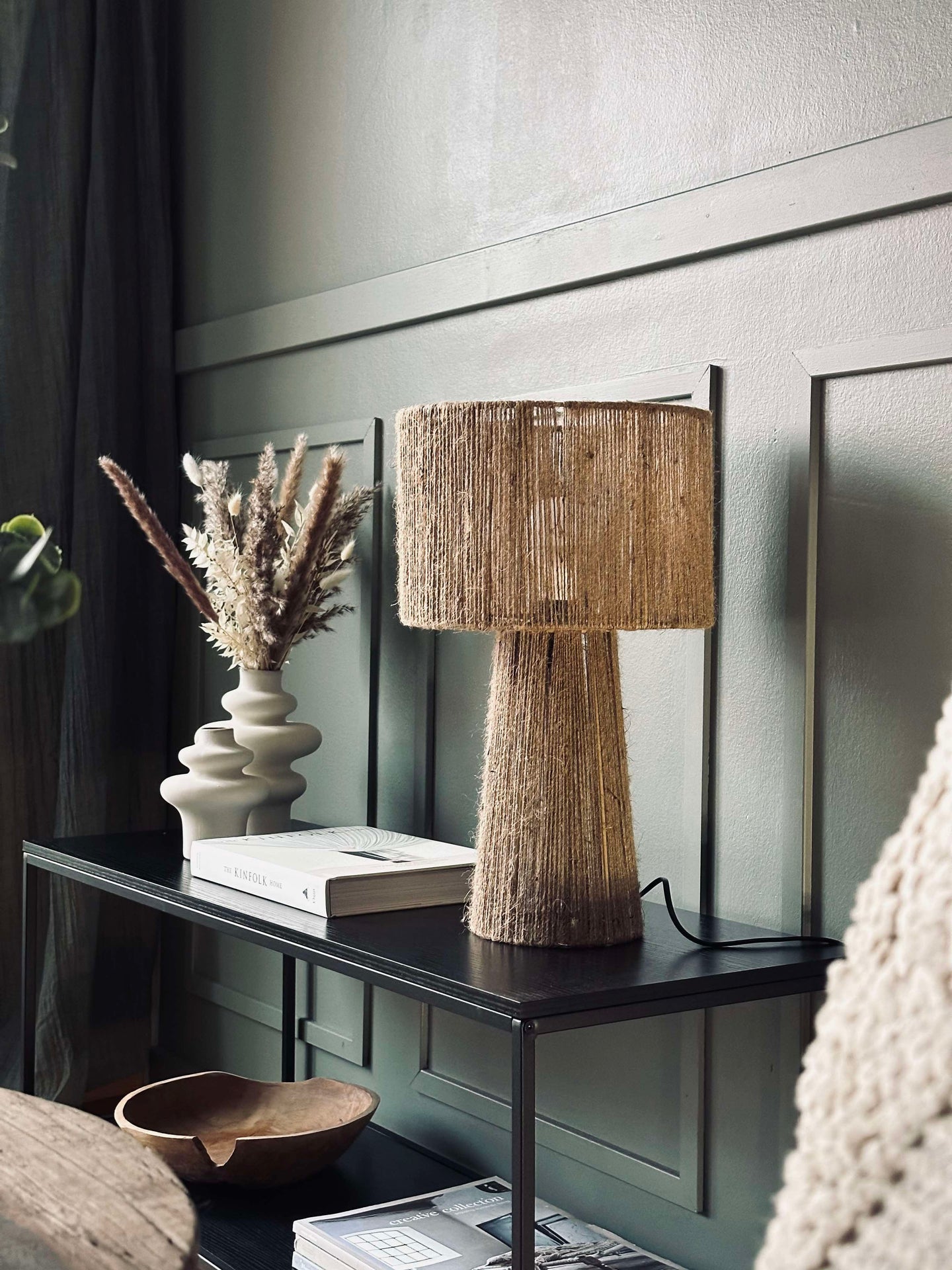 Tischlampe Jute