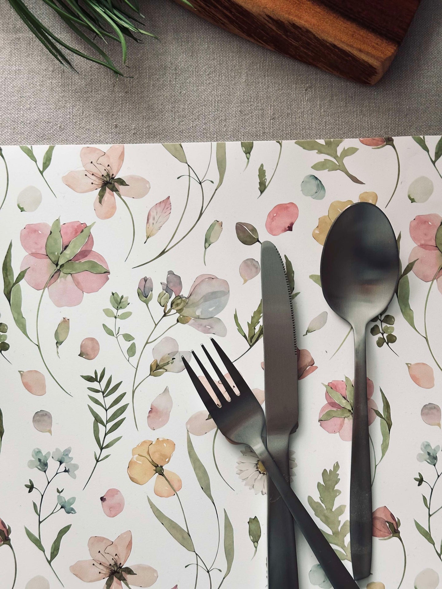 Platzset Flora - Weiß