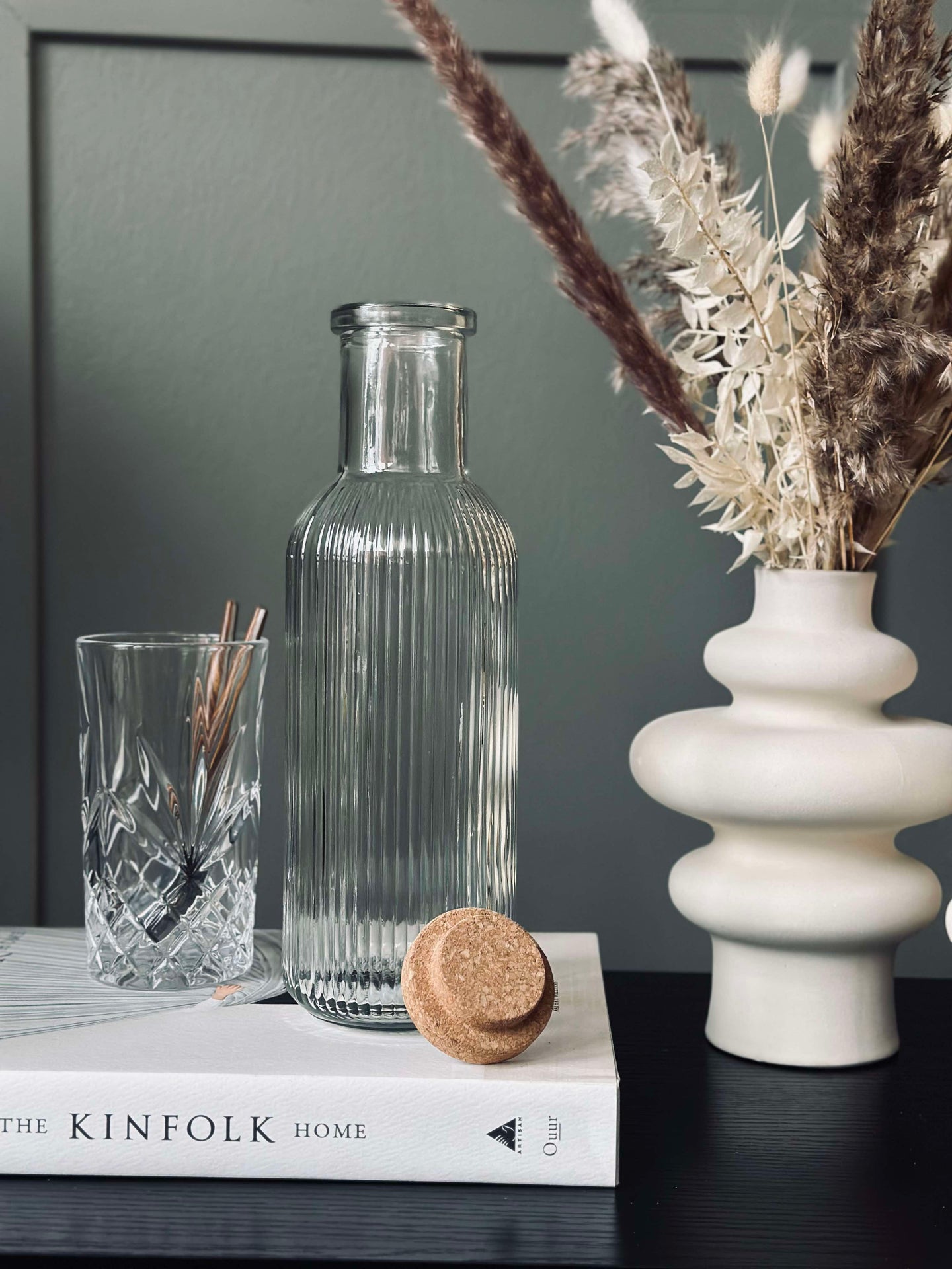 Wasserflasche mit Korkverschluss – Clear 1 l