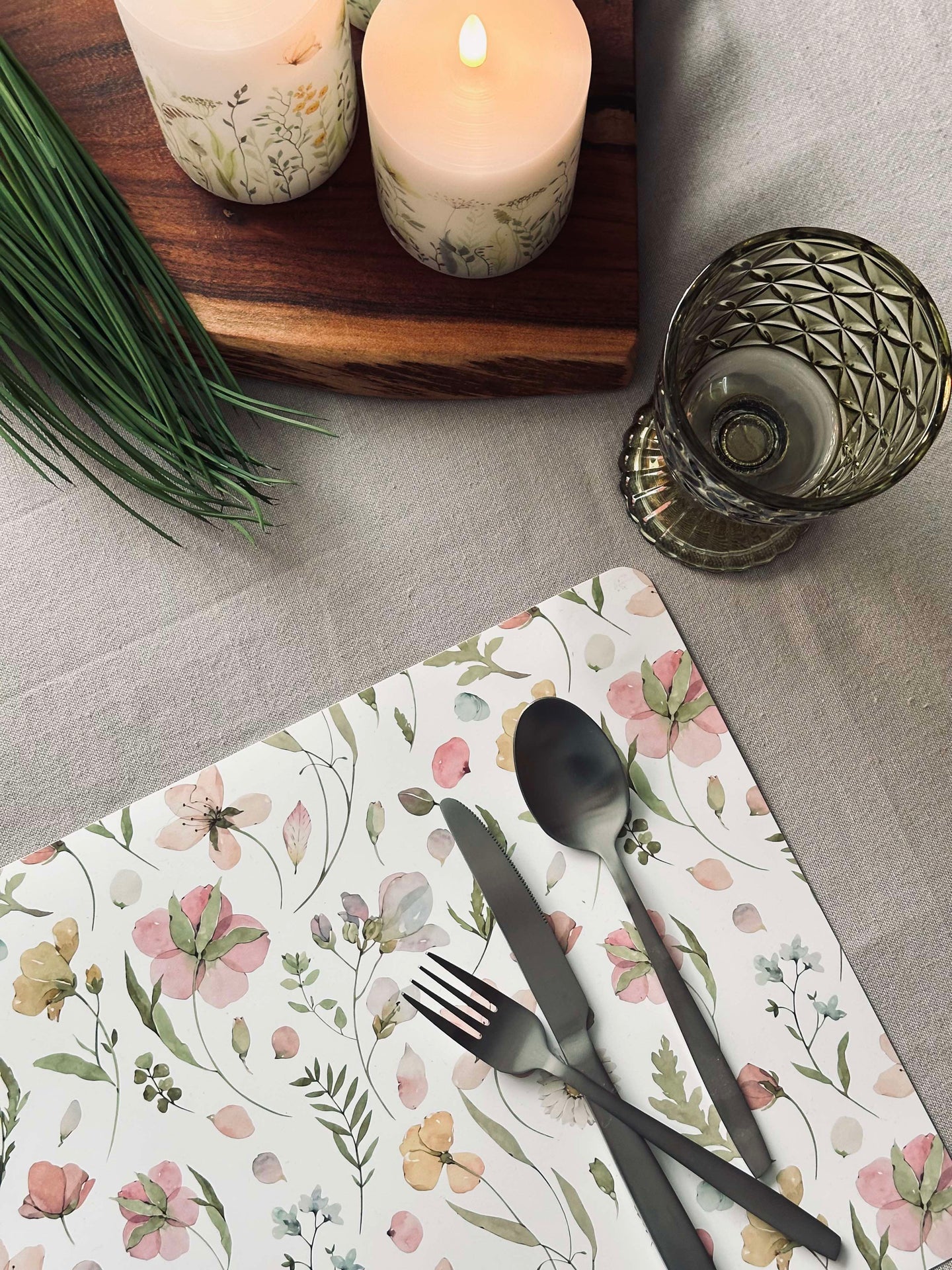 Platzset Flora - Weiß