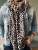 Schal Leopard mit Golddetail - Camel
