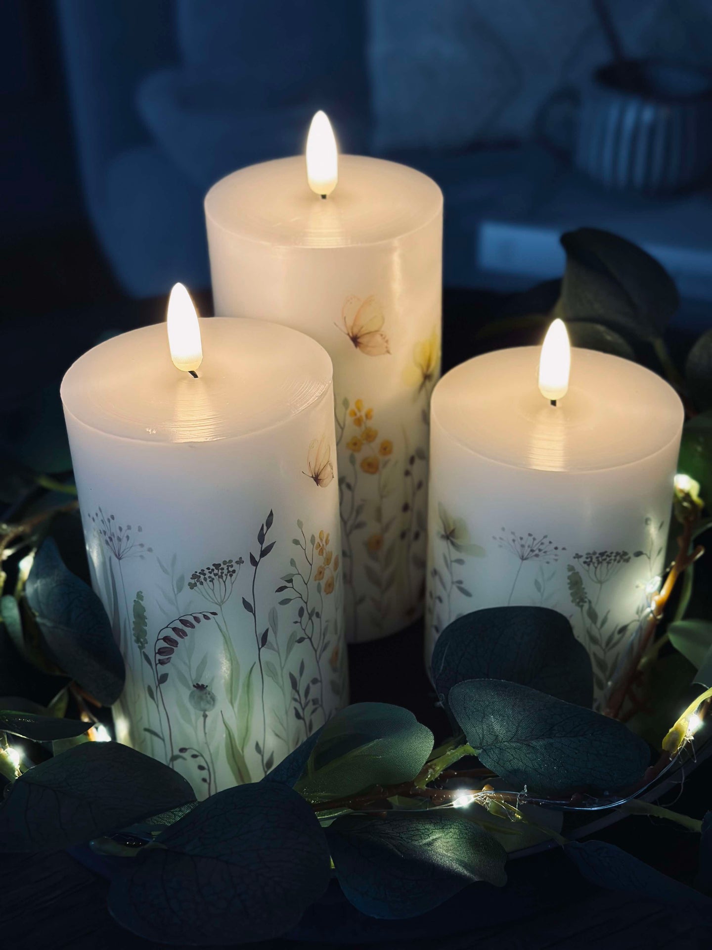 LED WILD FLORA – Set mit 3 Stück und Fernbedienung