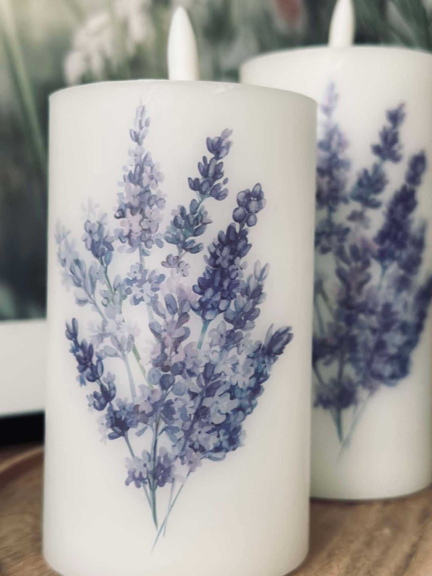 LED FLORA Lavendel – Set mit 3 Stück und Fernbedienung