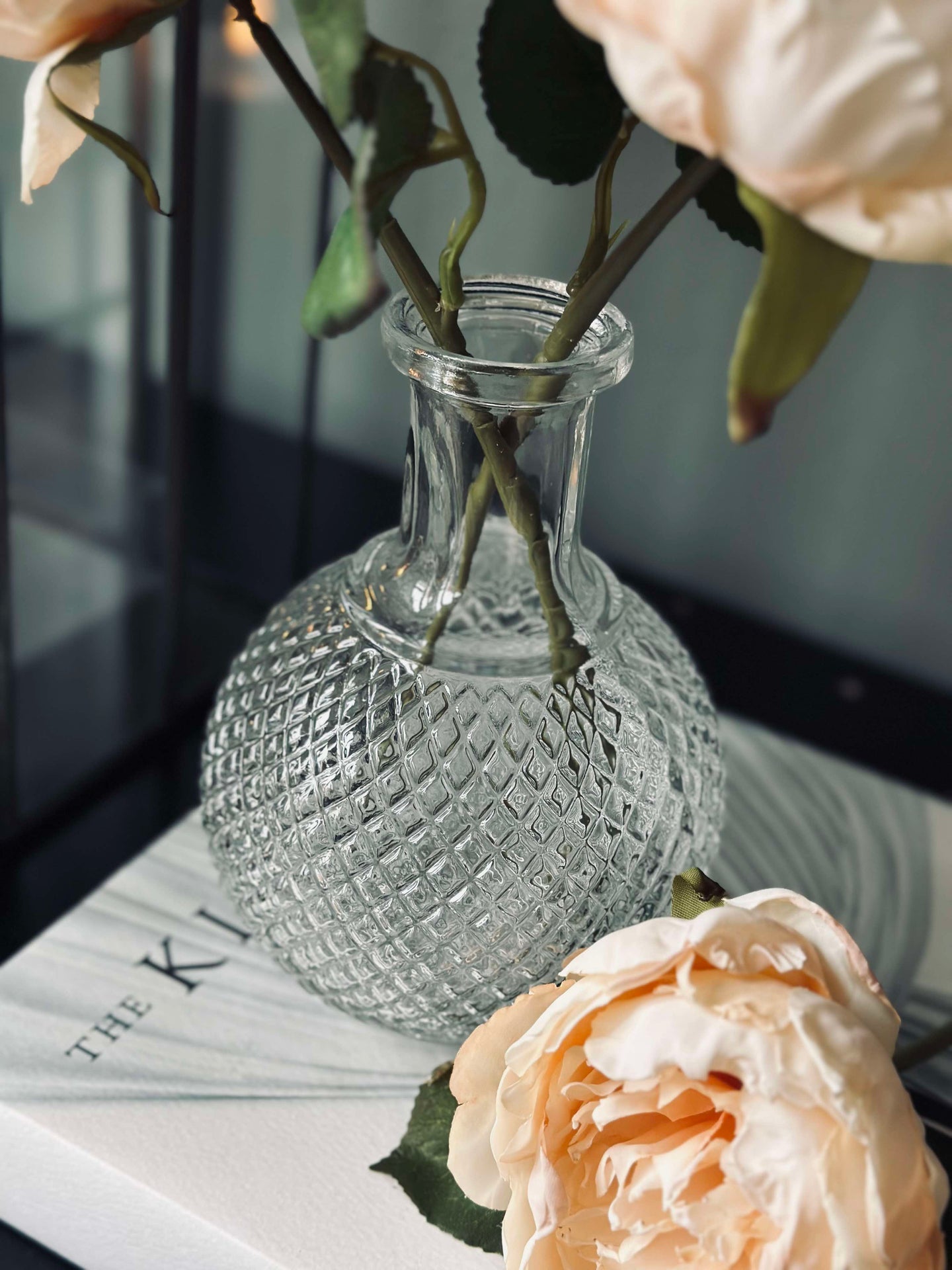 Blume Seide Pfingstrose Creme